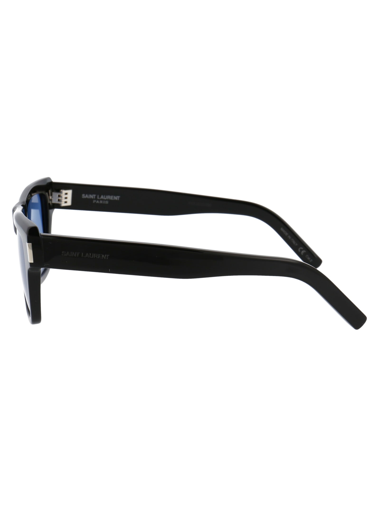 Shop Saint Laurent Sl 469 Sunglasses In 005 Black Black Blue