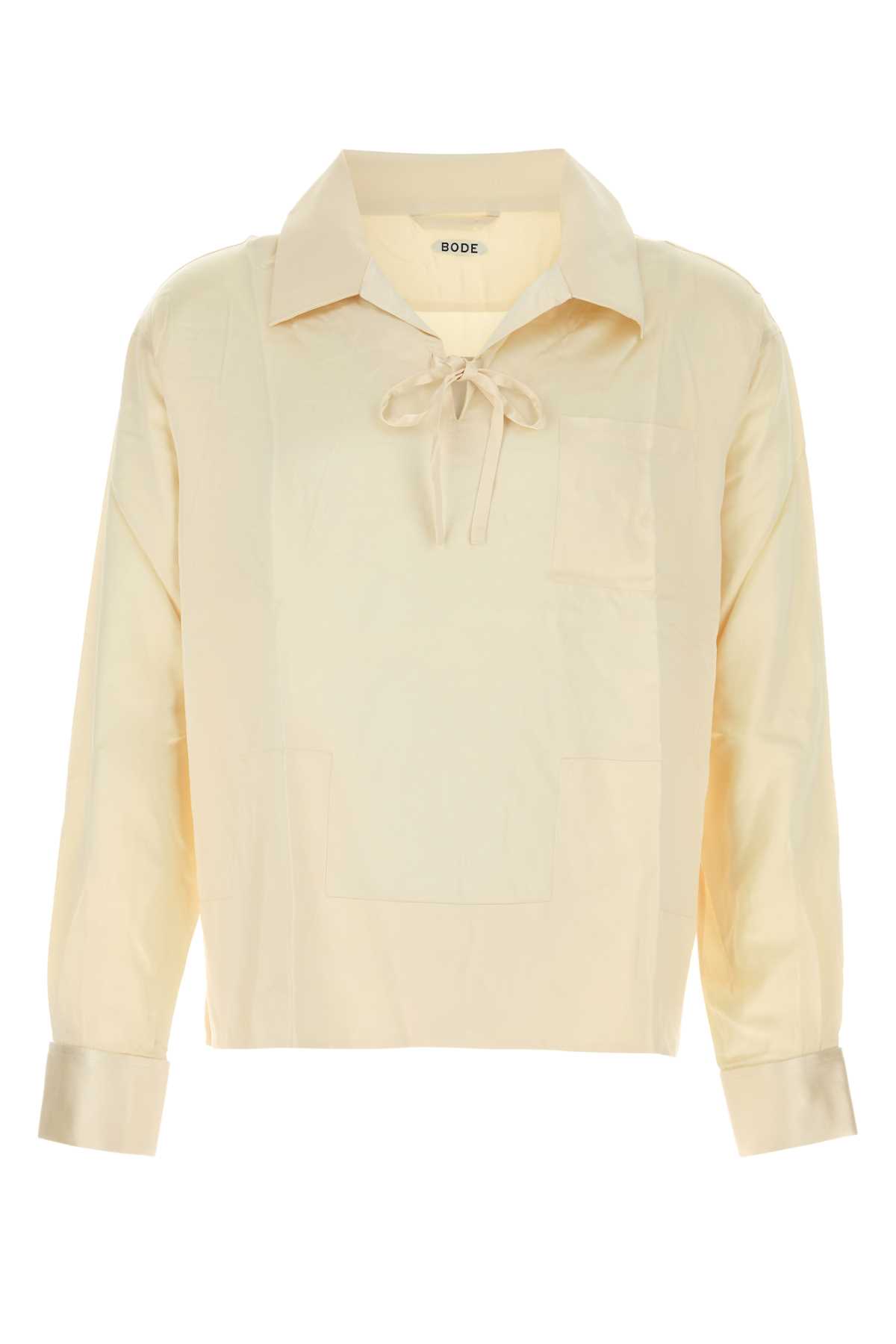 Cream Satin Maze Blouse