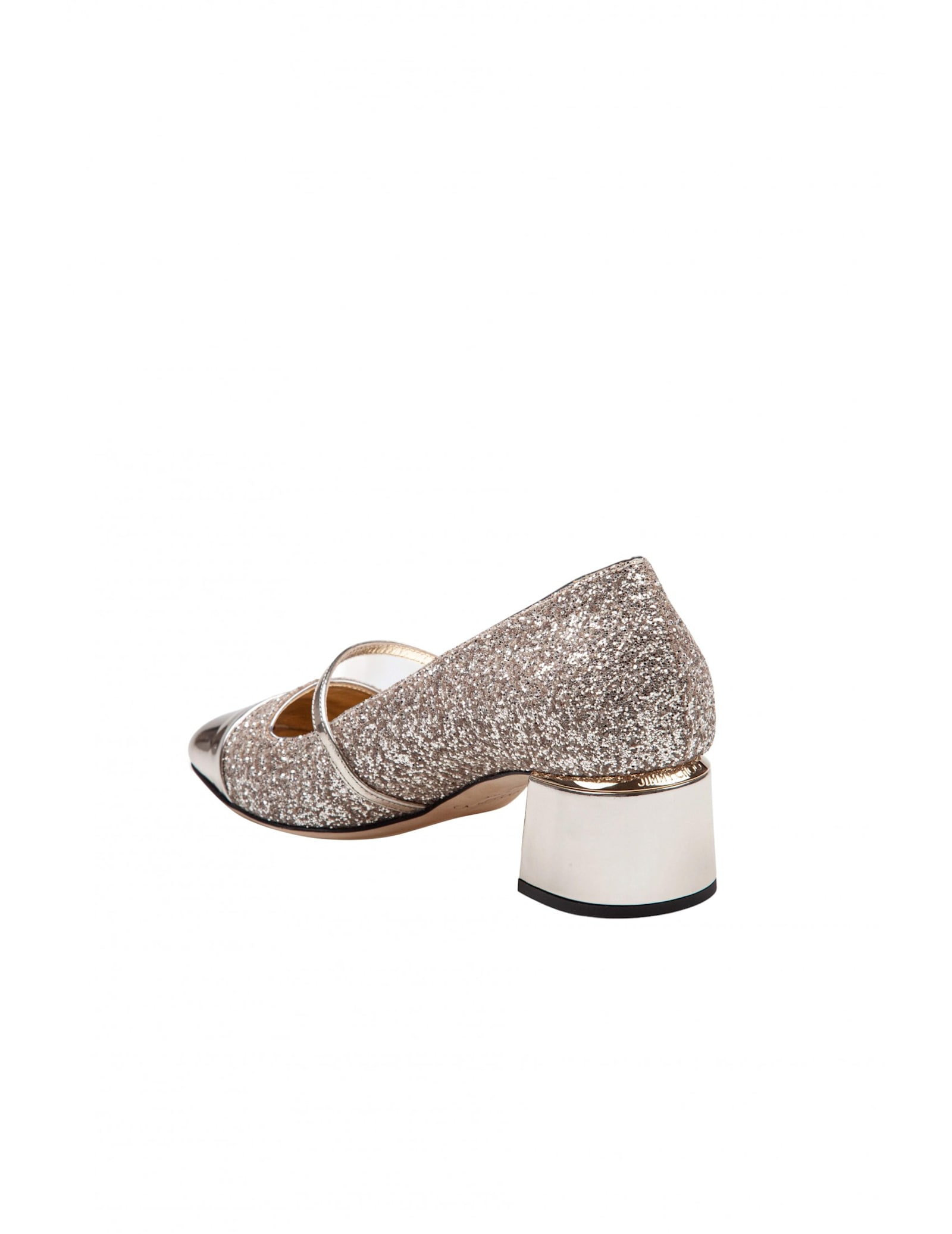 Jimmy Choo Glitter And Laminated Leather Pumps Color Gold And Sand In Gold/sand