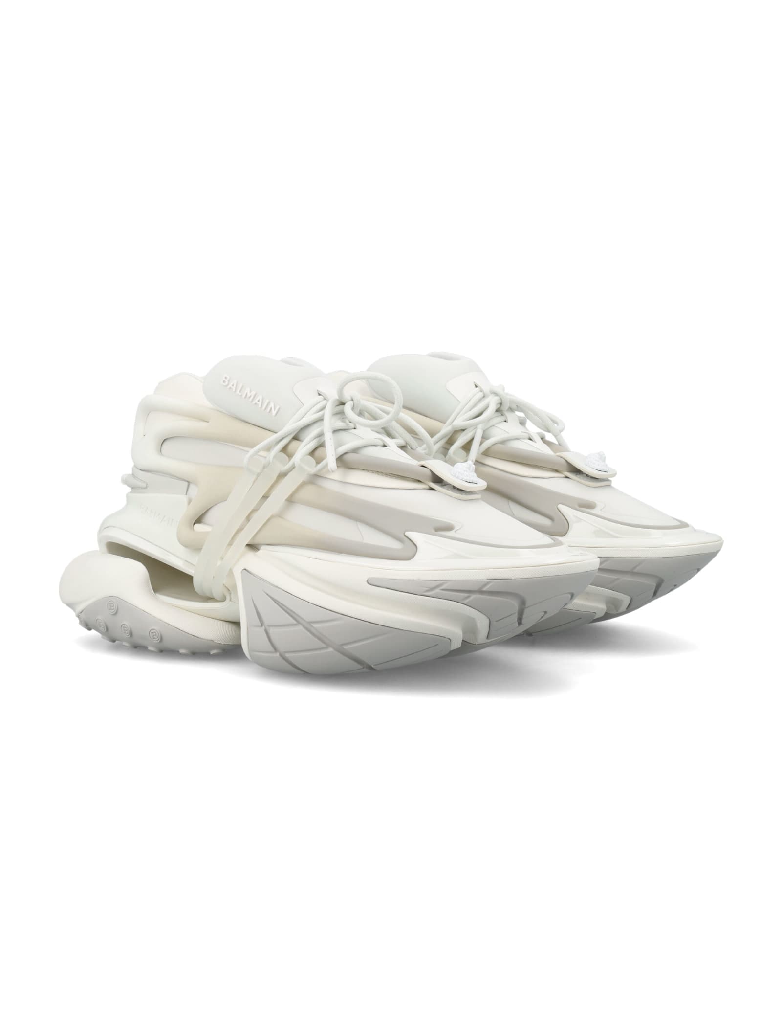 Shop Balmain Unicorn Low-top Sneakers In White