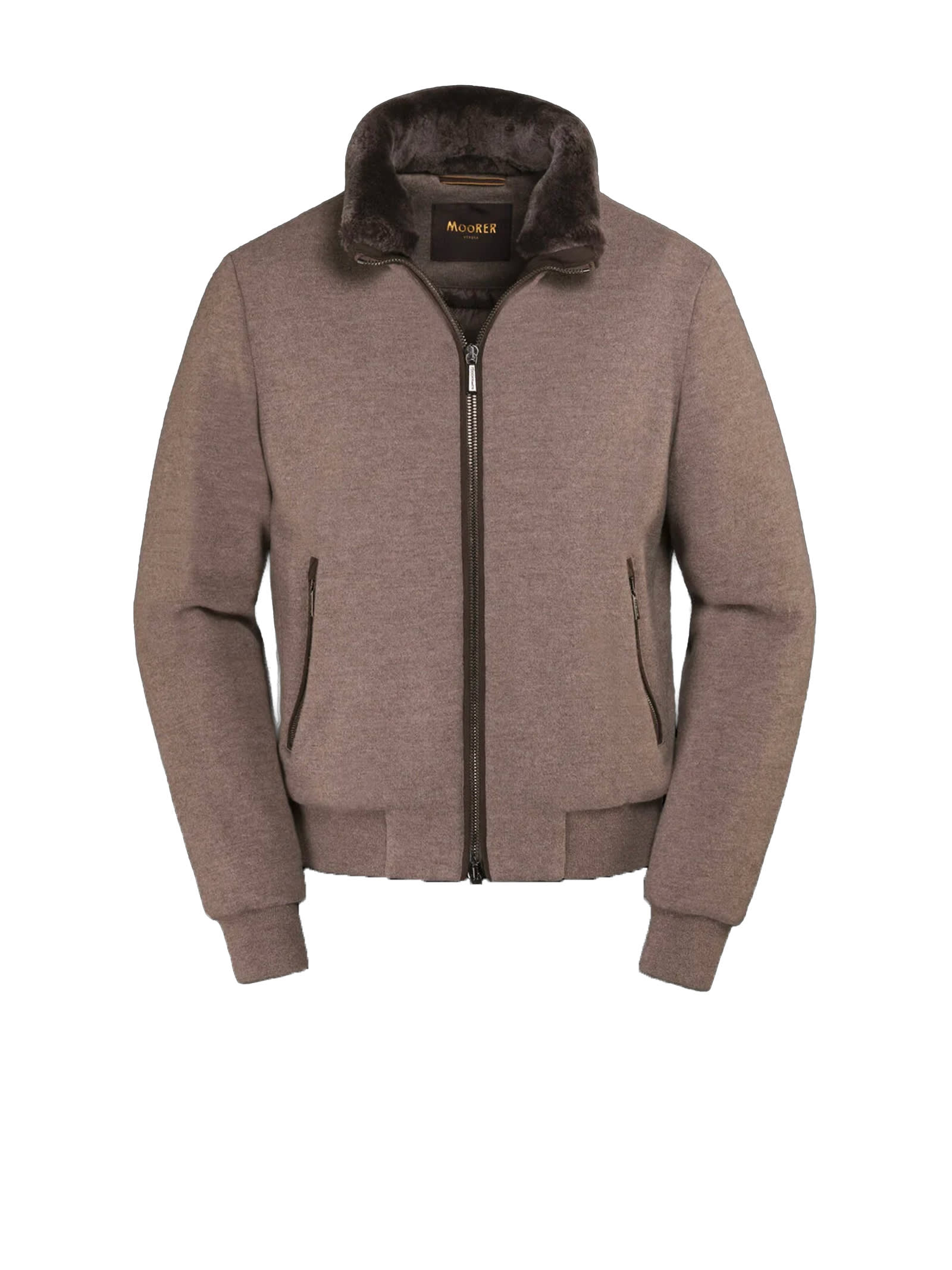 Moorer Bellati-mrw Virgin Wool-blend Jacket In Neutral