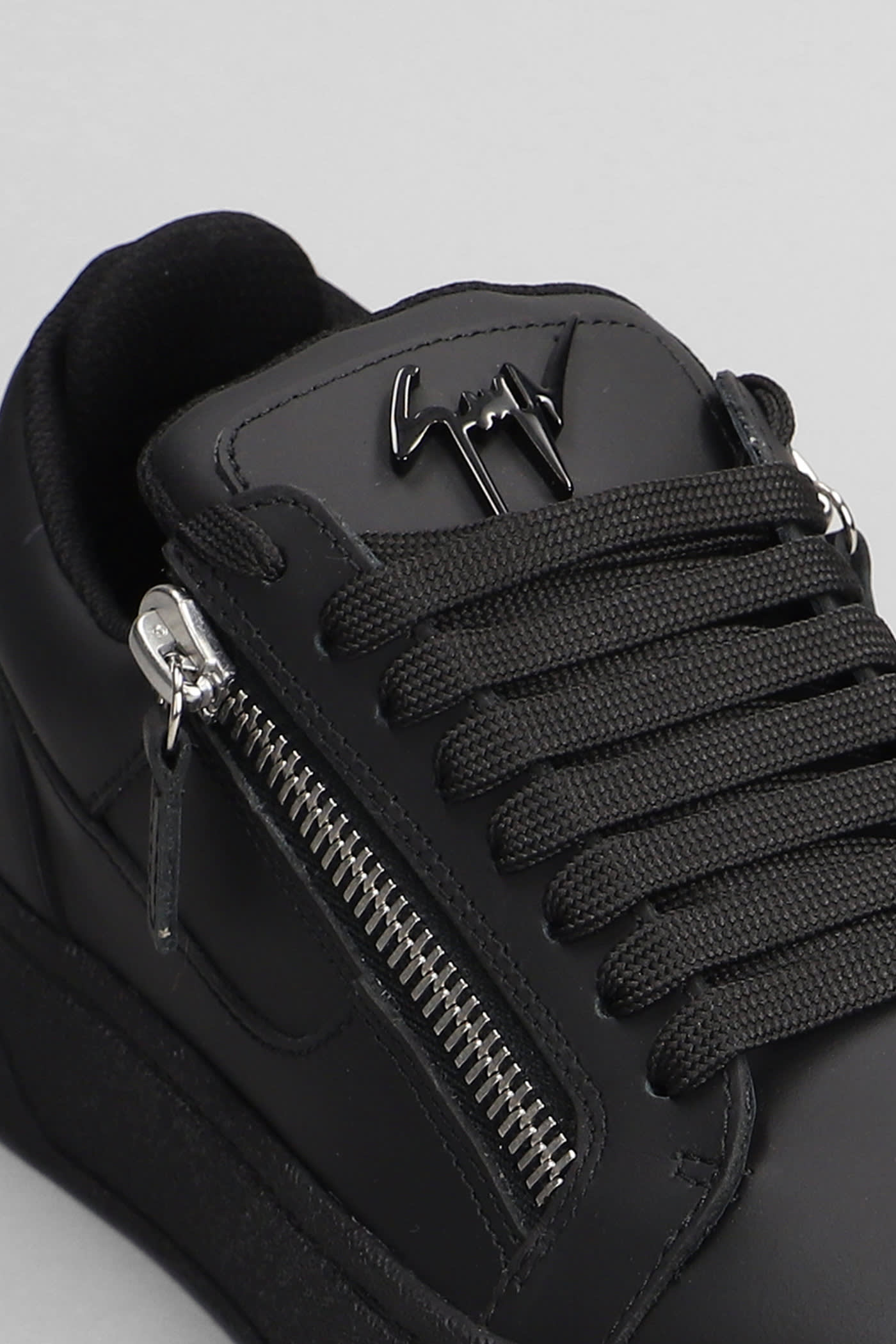 Shop Giuseppe Zanotti Gz94 Sneakers In Black Leather