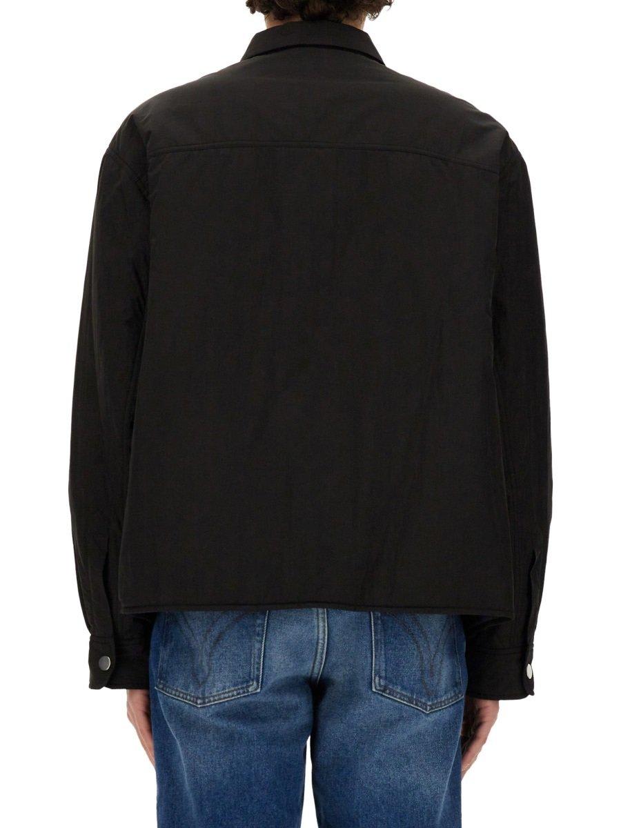 Shop Ami Alexandre Mattiussi Paris Logo Plaque Jacket In Black