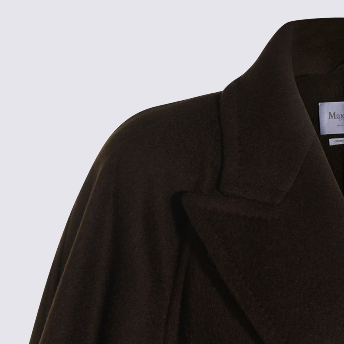 Max Mara Brown Verna Coat In Green