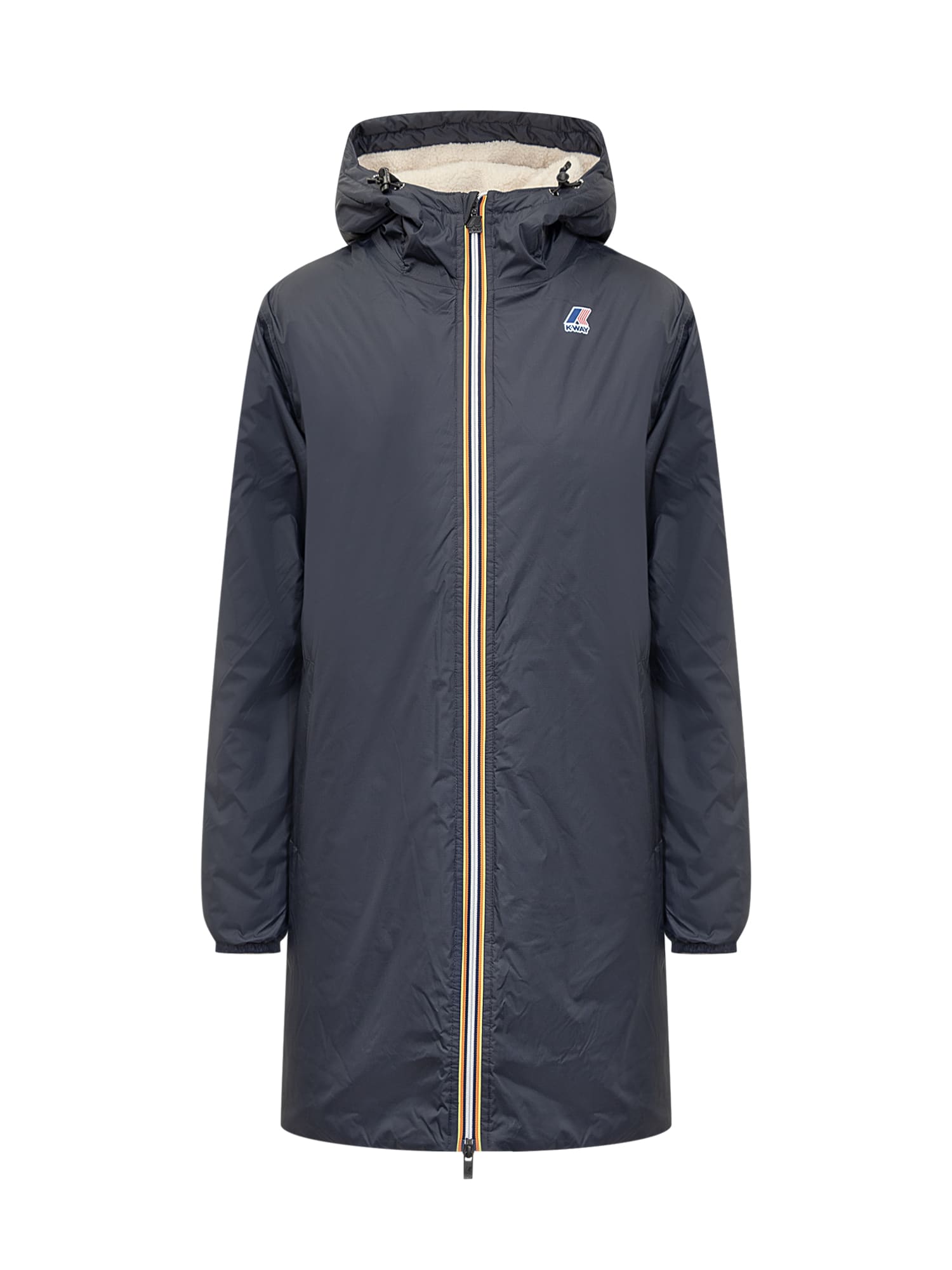 Shop K-way Le Vrai 3.0 Eiffel Down Jacket In Blue Depth