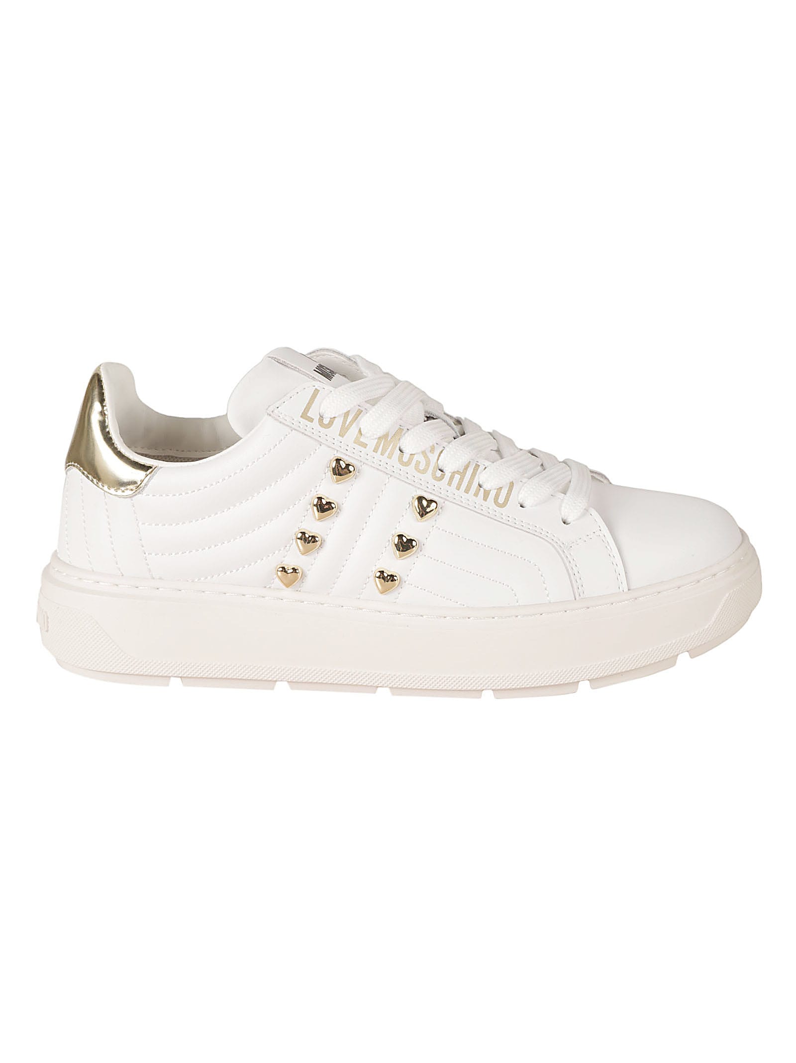 Shop Love Moschino Bold40 Sneakers In White