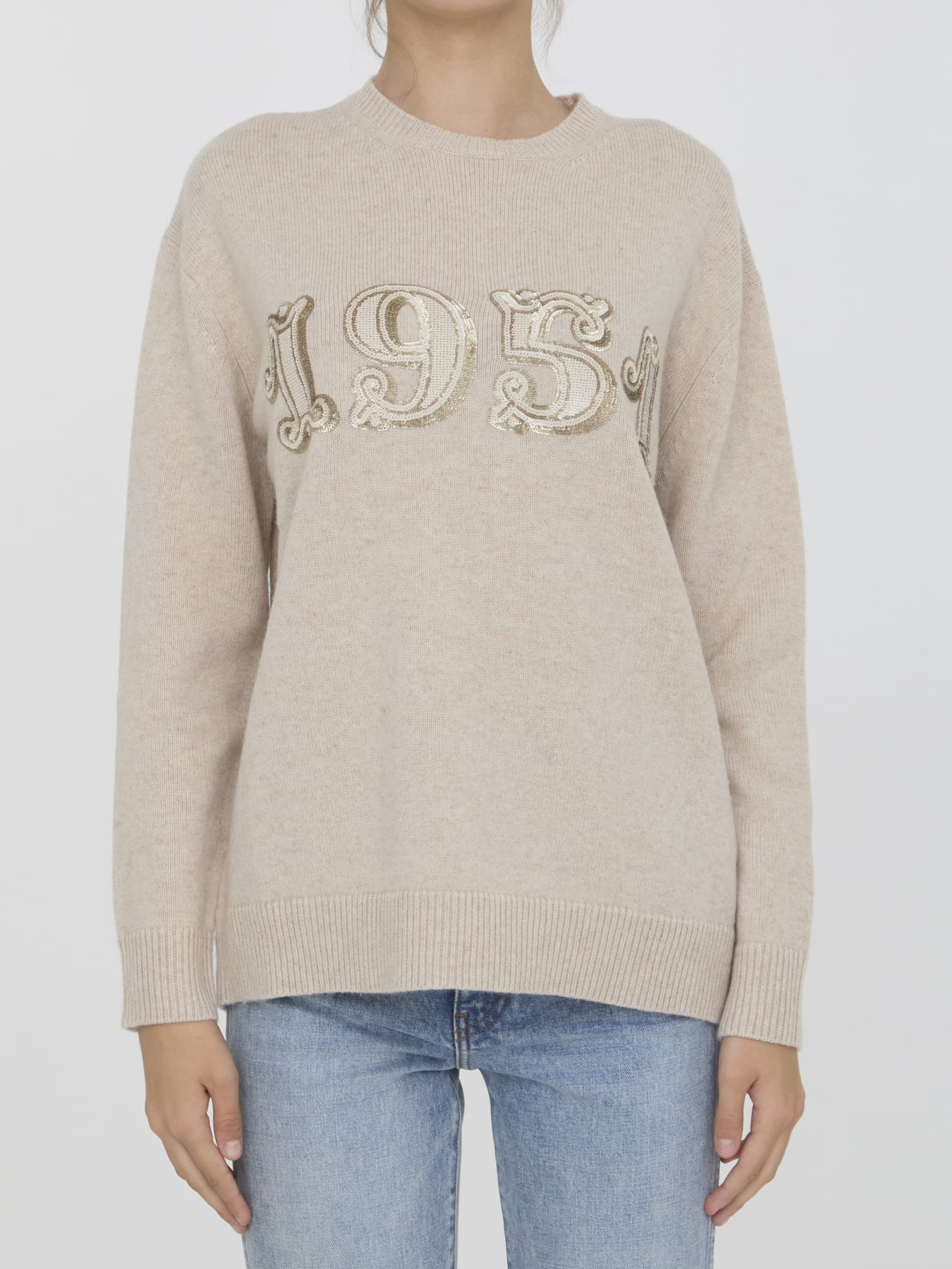 Shop Max Mara Plata Sweater In Beige