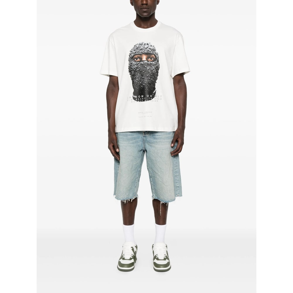 Ih Nom Uh Nit Graphic Print Crew Neck Short Sleeve T-shirt In White