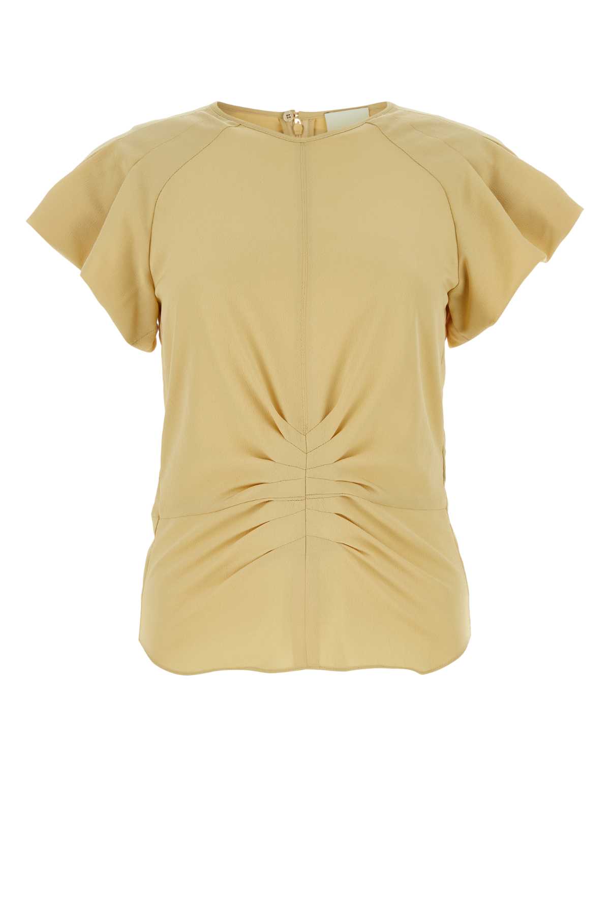 Shop Isabel Marant Biege Polyester Tullya Blouse In Sunlight