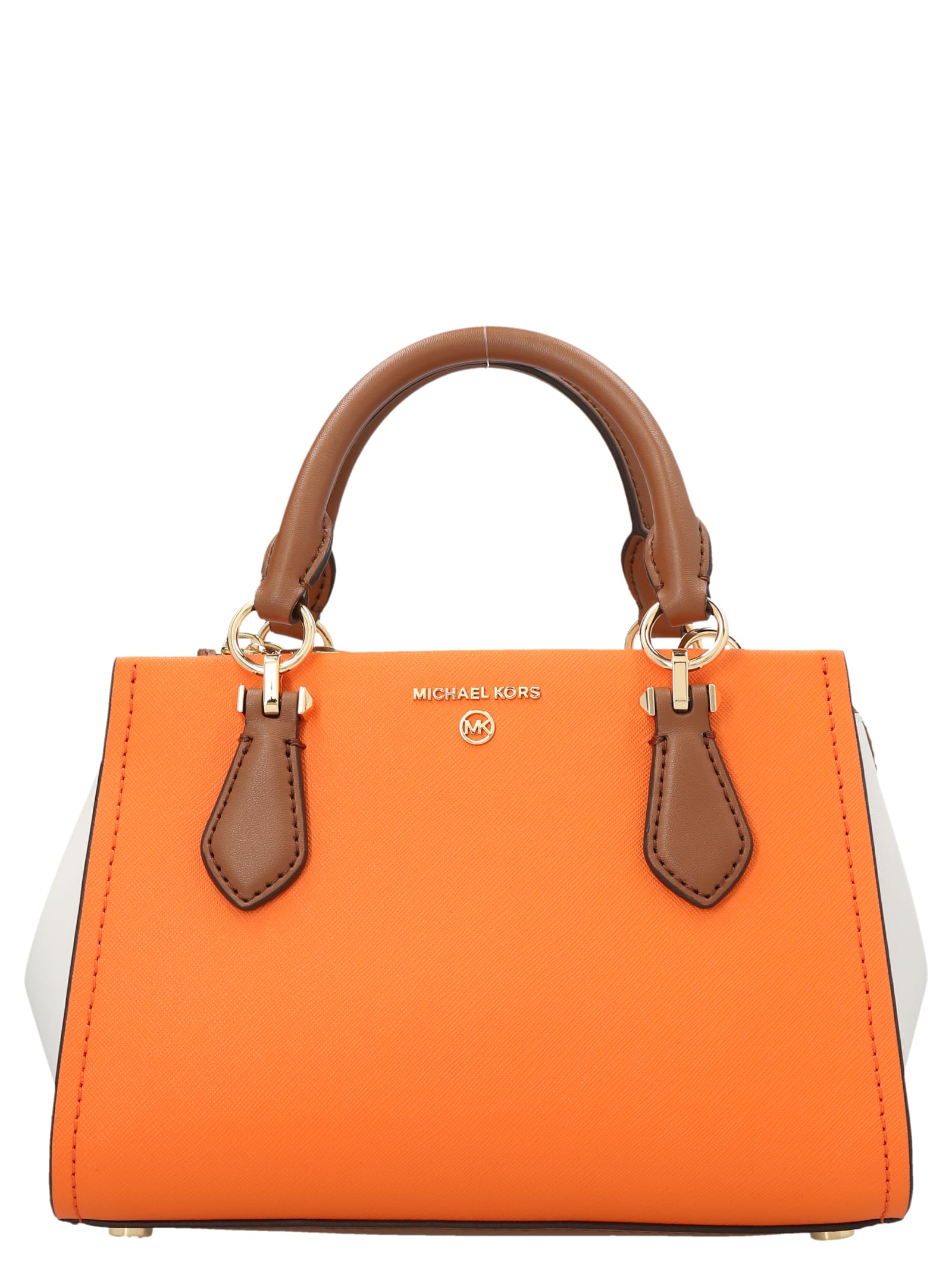 Michael Kors 18k Smooth Nappa Crossbody Bag In Orange