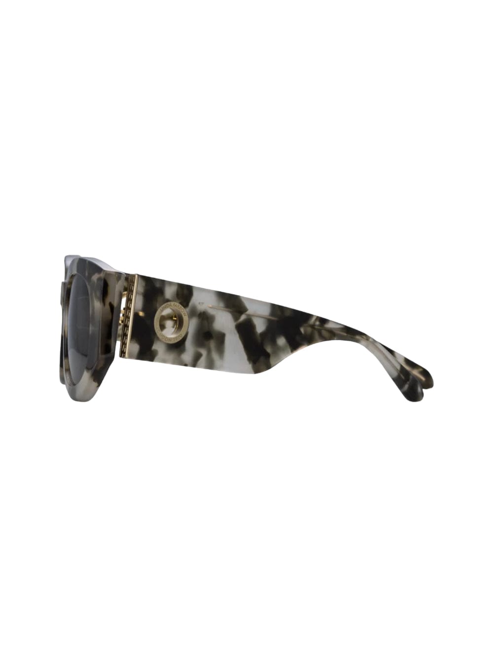 Shop Linda Farrow Debbie - Black & Grey Tortoise Sunglasses