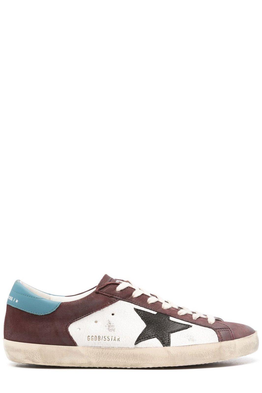 GOLDEN GOOSE SUPER STAR DOUBLE QUARTER LOW-TOP SNEAKERS 