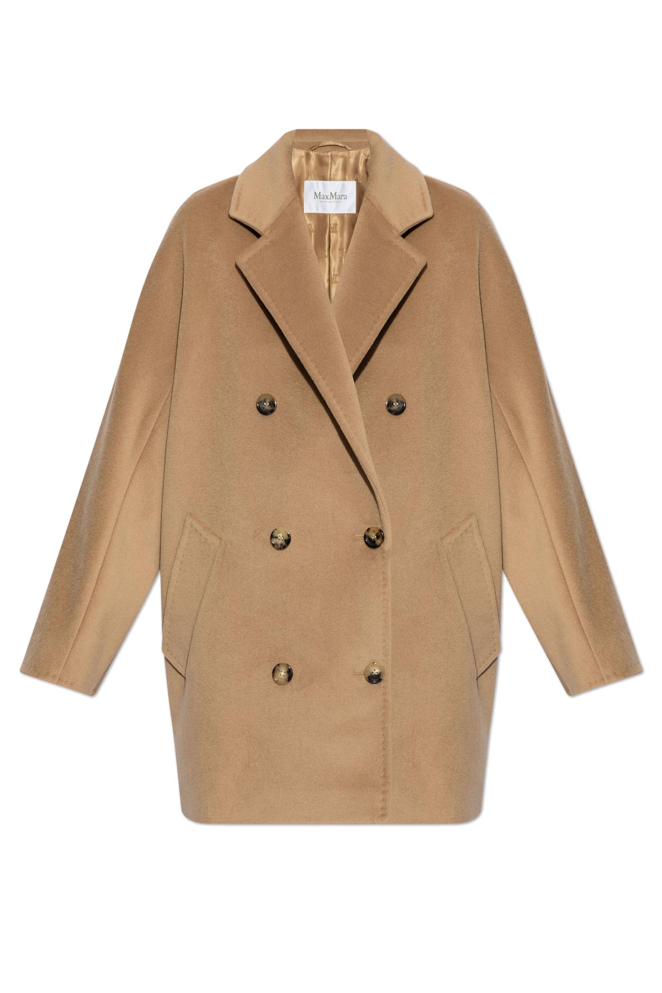 Shop Max Mara Coat `rebus` In Camel