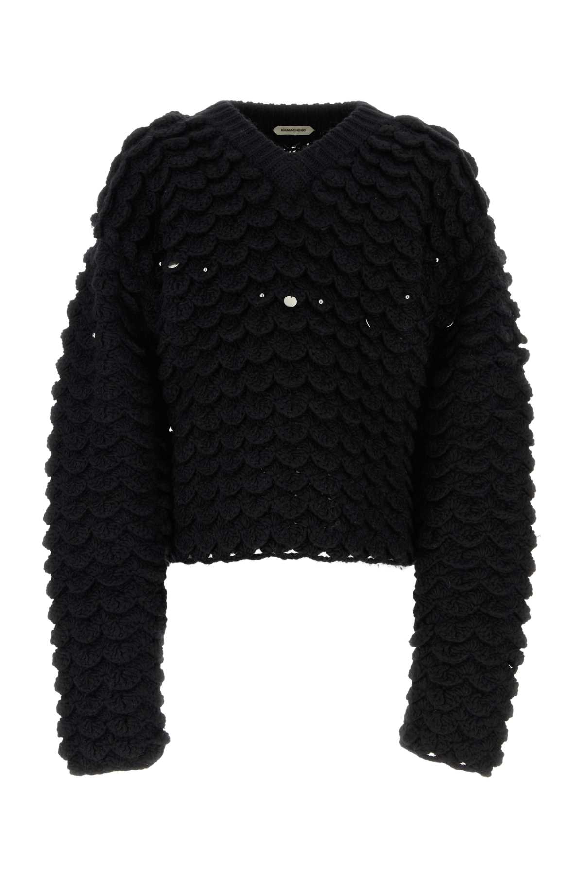 Black Wool Blend Sweater