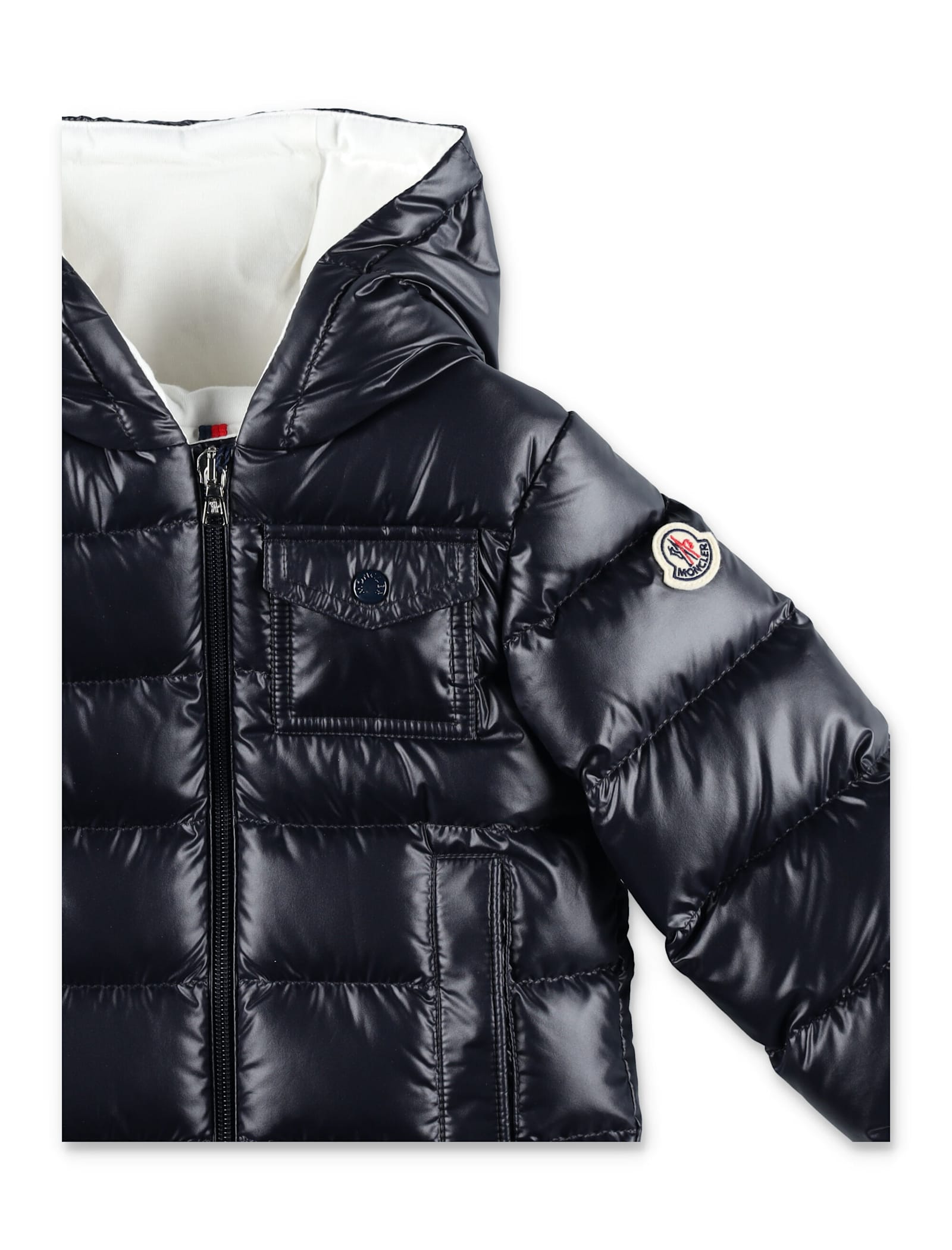 Moncler Mesles Hooded Down Puffer Jacket For Kids In Black