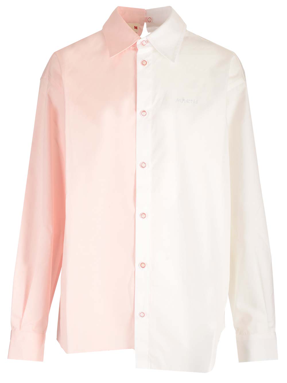 Shop Marni Two-tone Asymmetric Shirt
