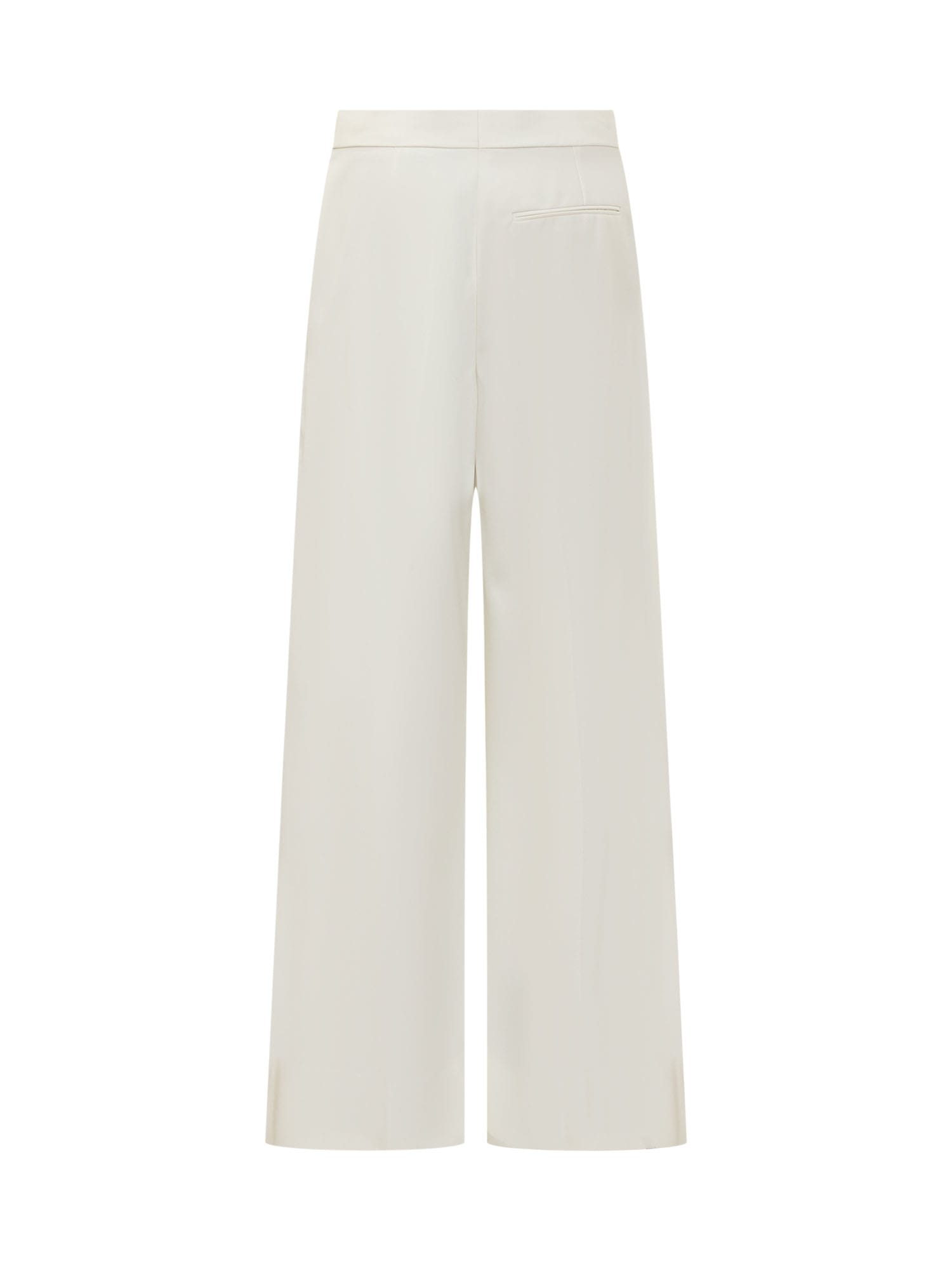 Shop Stella Mccartney Cotton Pants In Chalk