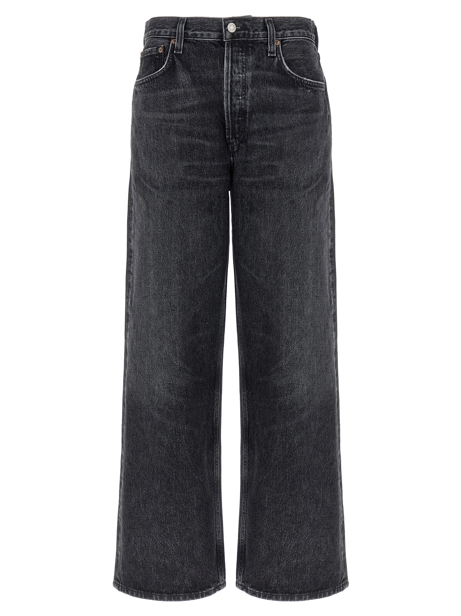 Shop Agolde Low Slung Baggy Jeans In Non Definito