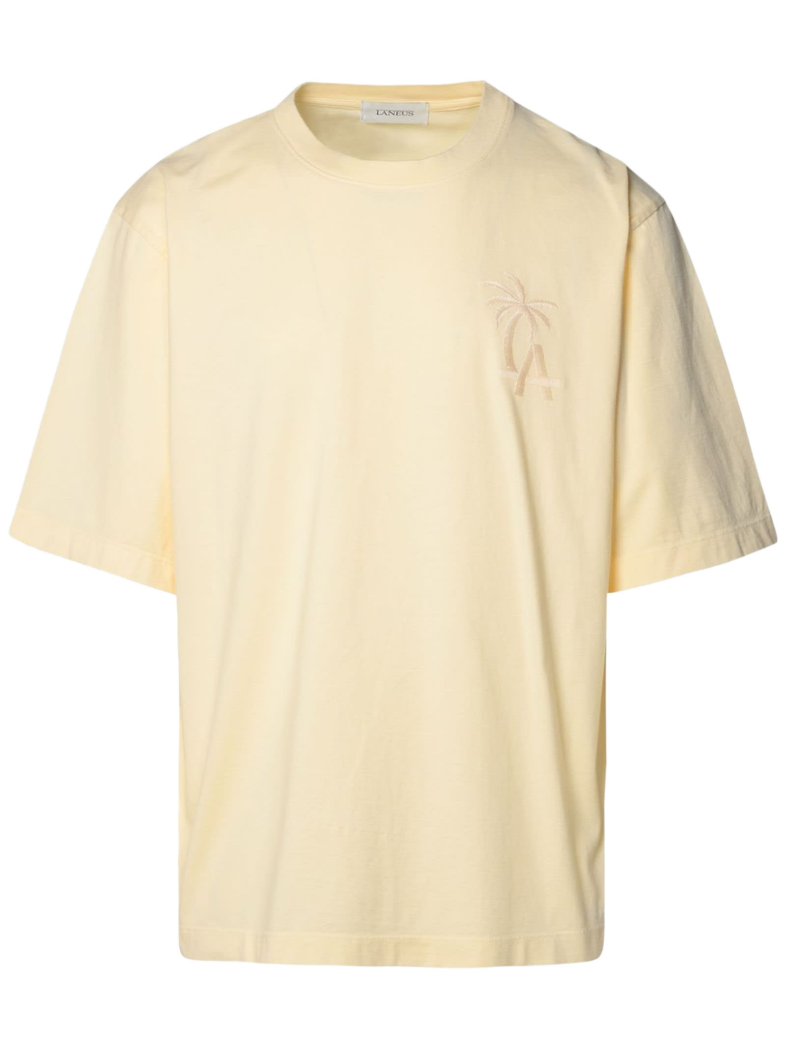 Shop Laneus Embroidered T-shirt In Latte