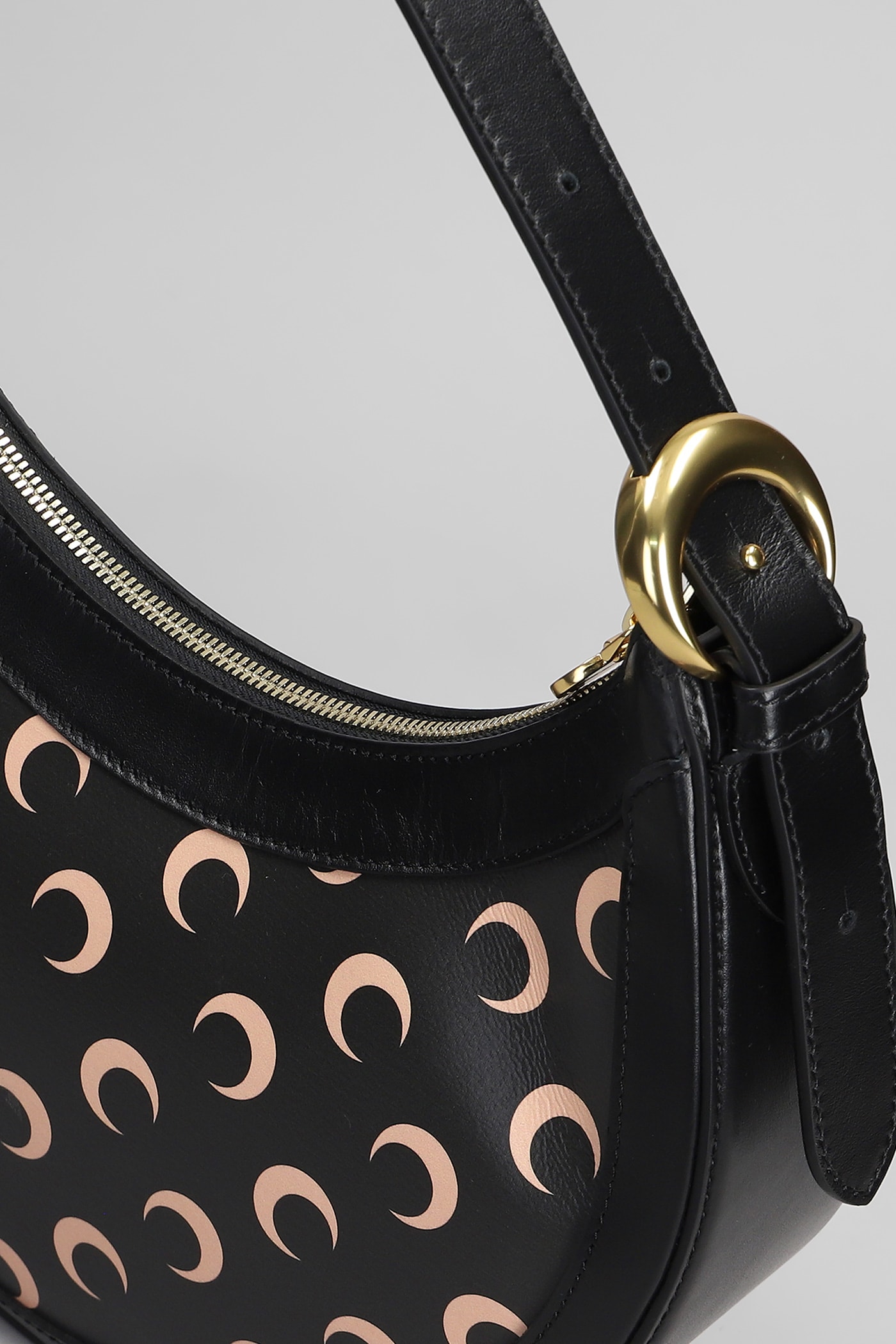 Shop Marine Serre Shoulder Bag In Black Polyuretan