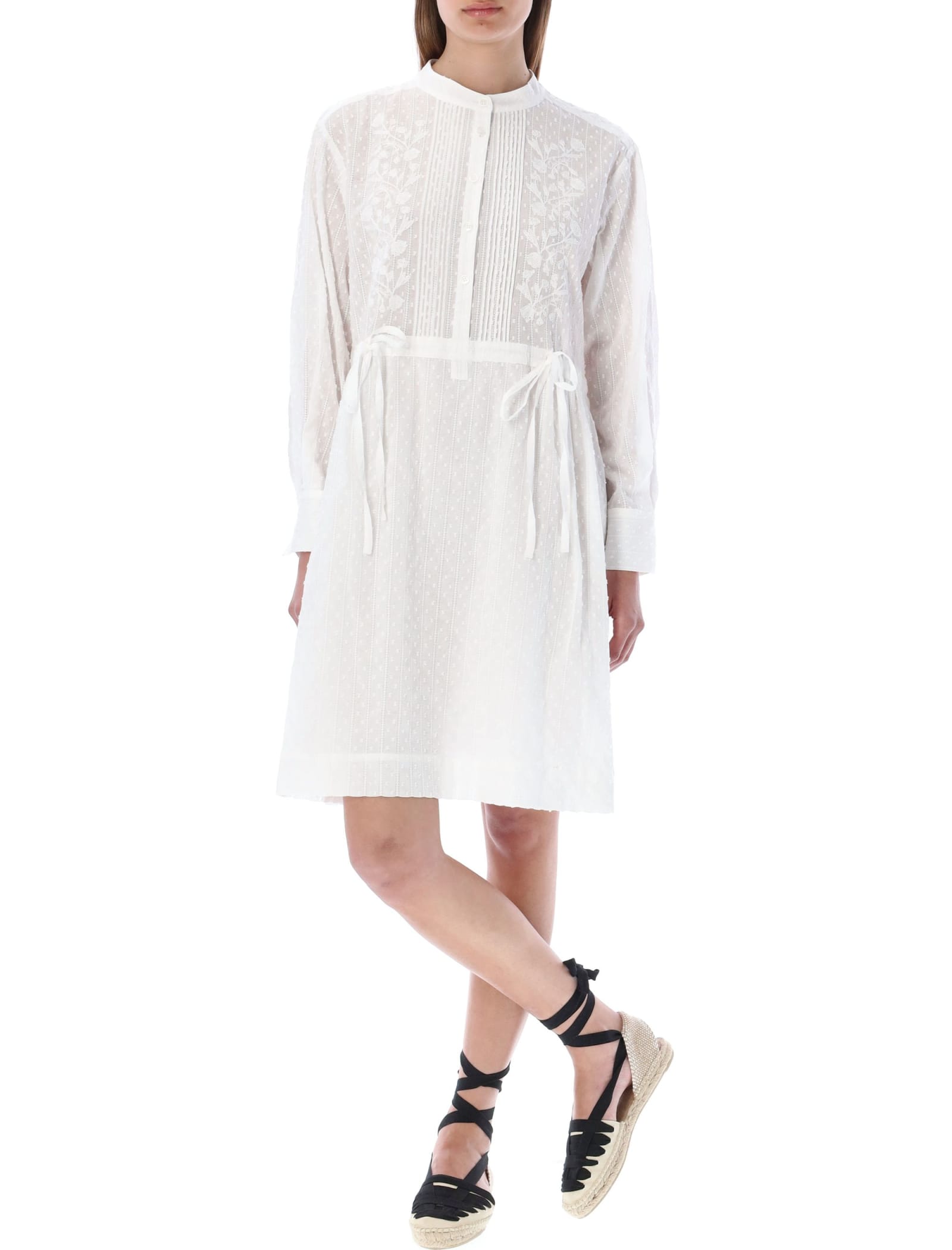 SEE BY CHLOÉ EMBROIDERED SHIRT DRESS