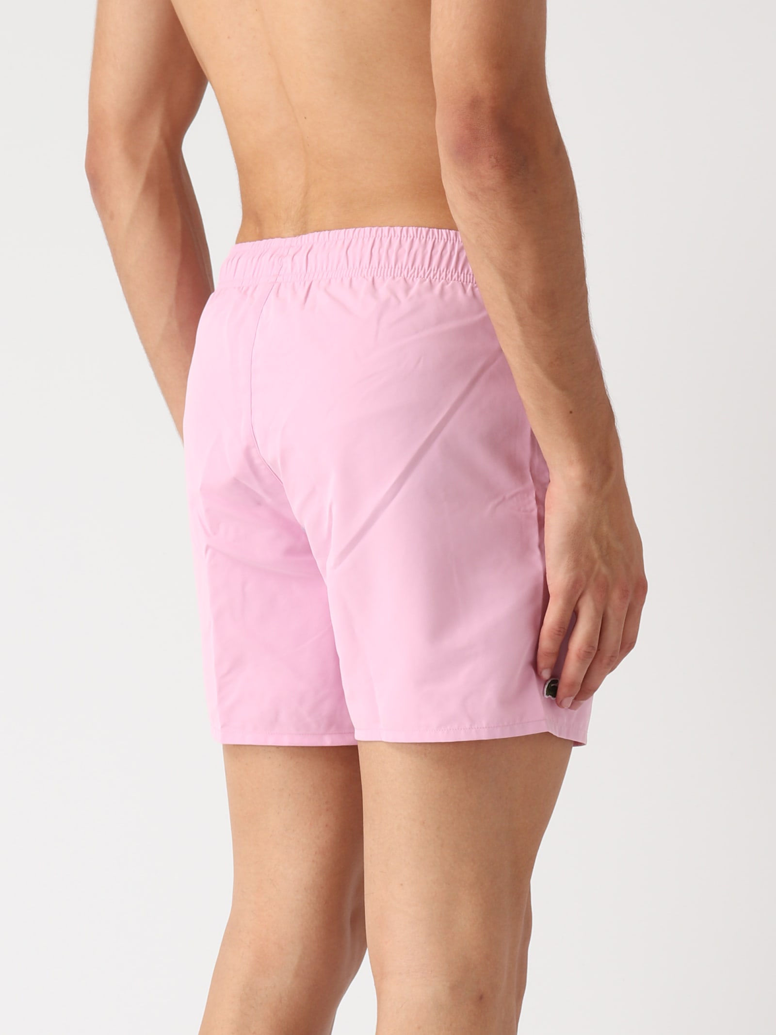 Shop Lacoste Costume Uomo Swim Shorts In Rosa