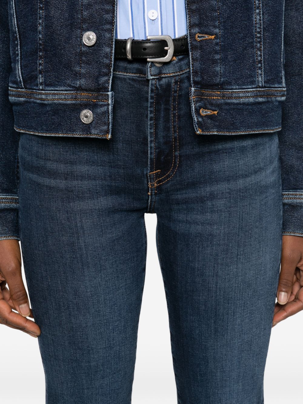7 For All Mankind The Leggy Bootcut Denim Jeans In Blue