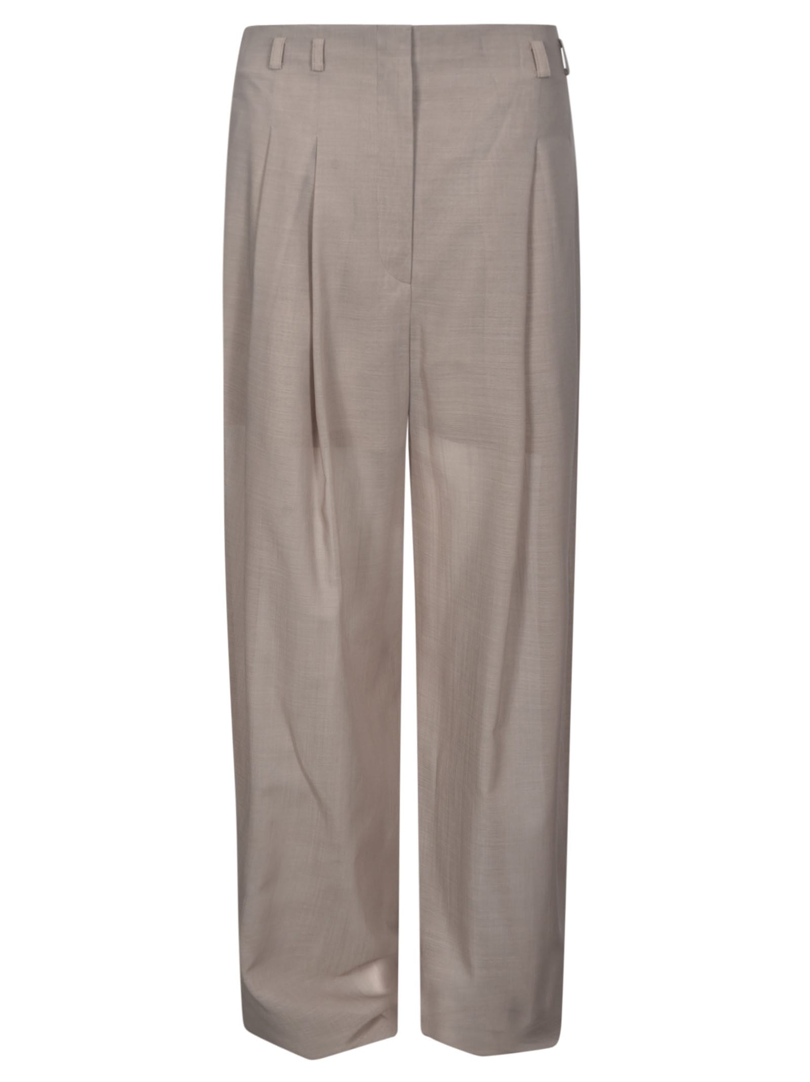 Shop Philosophy Di Lorenzo Serafini Concealed Oversized Trousers In Beige
