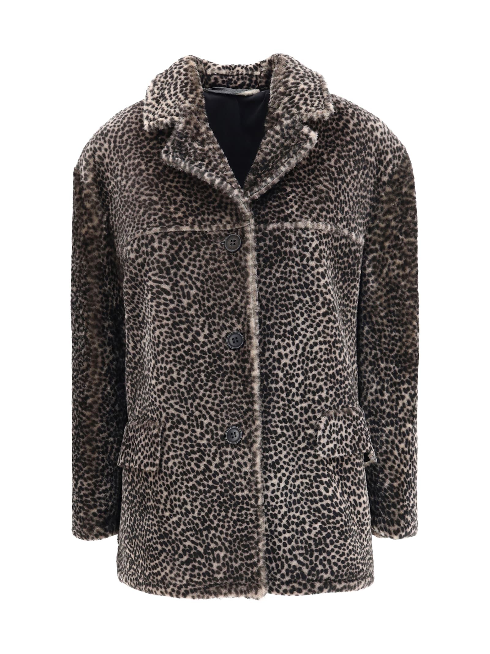 Salvatore Santoro Spotted Patterned Fur Jacket In Animal Print