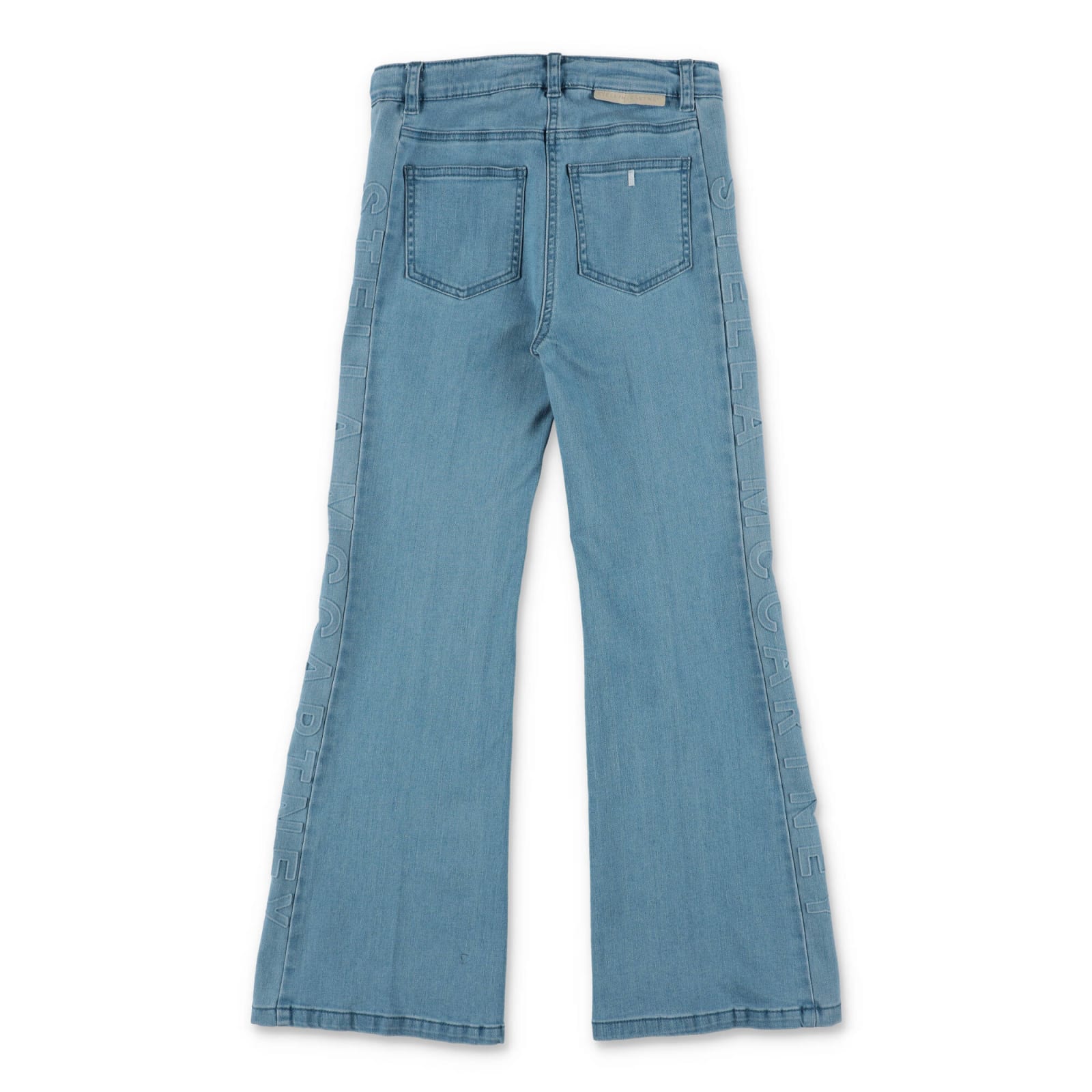 Shop Stella Mccartney Jeans Blu Chiaro In Denim Di Cotone Stretch Bambina