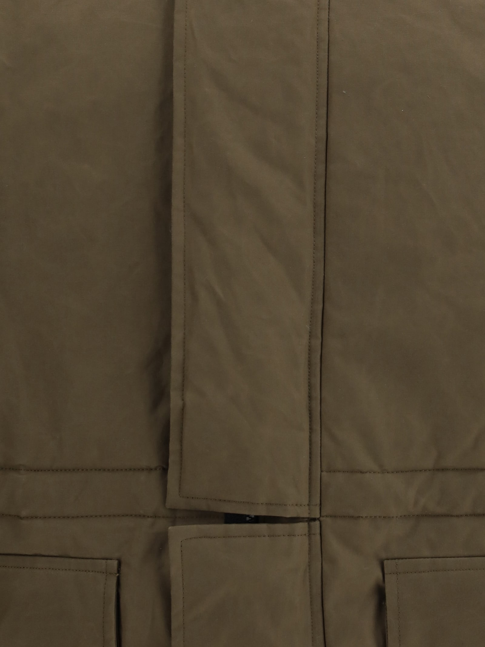 Gr10k Padded Corduroy-collar Parka In Multi