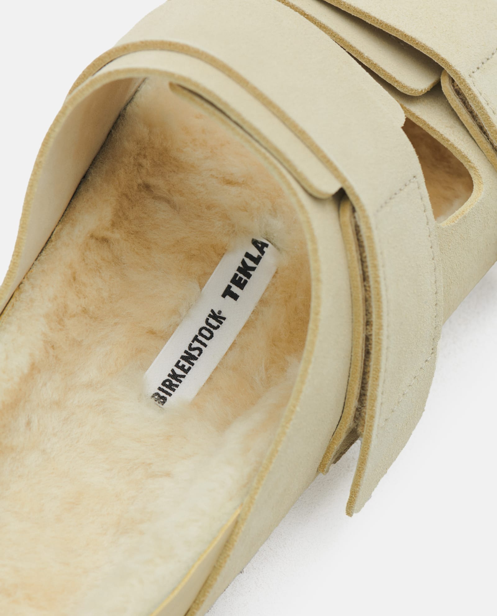 Shop Birkenstock Uji Suede And Leather Slippers In Straw