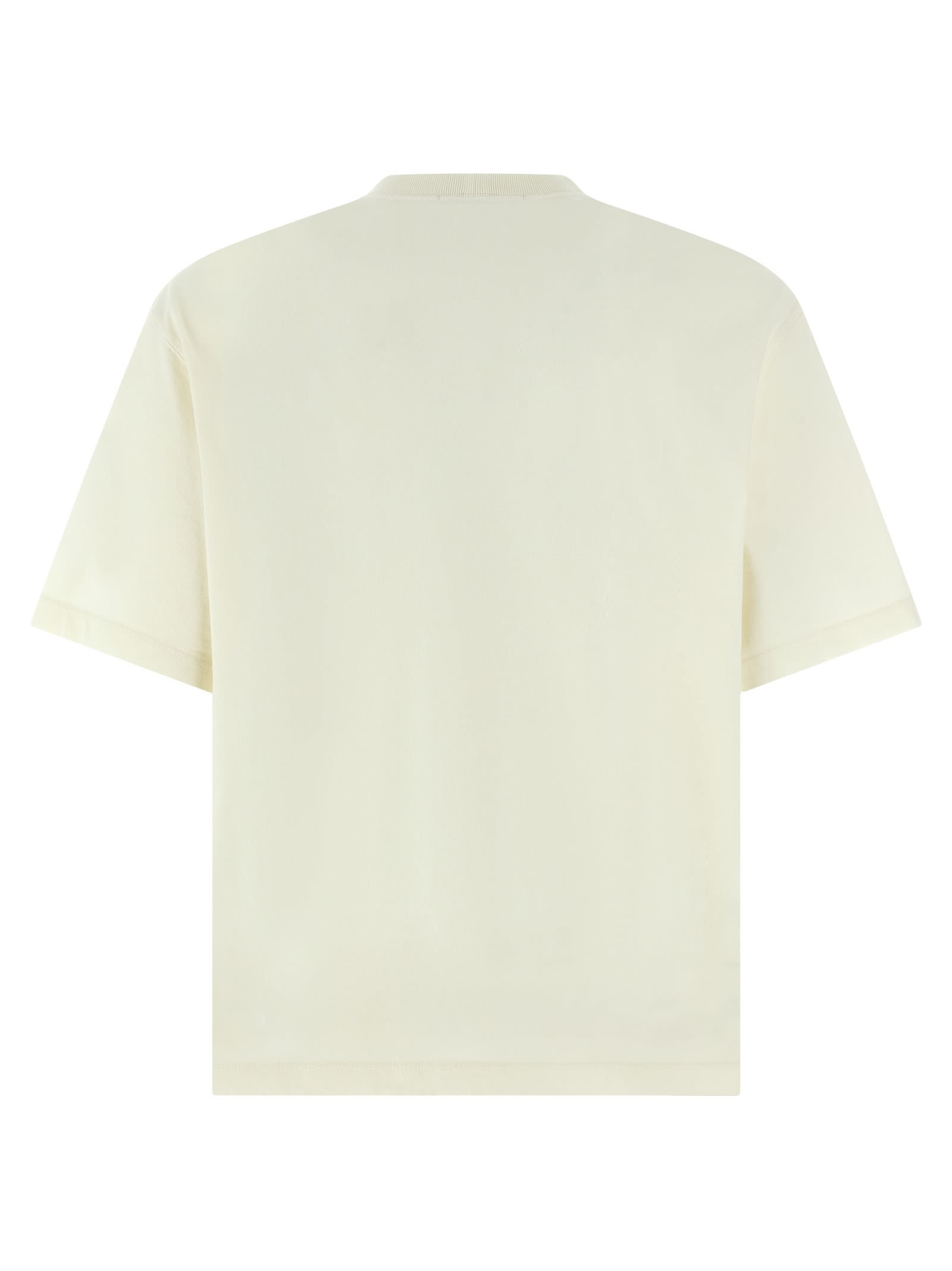 Stone Island Embroidered Cotton Jersey T-shirt In Green