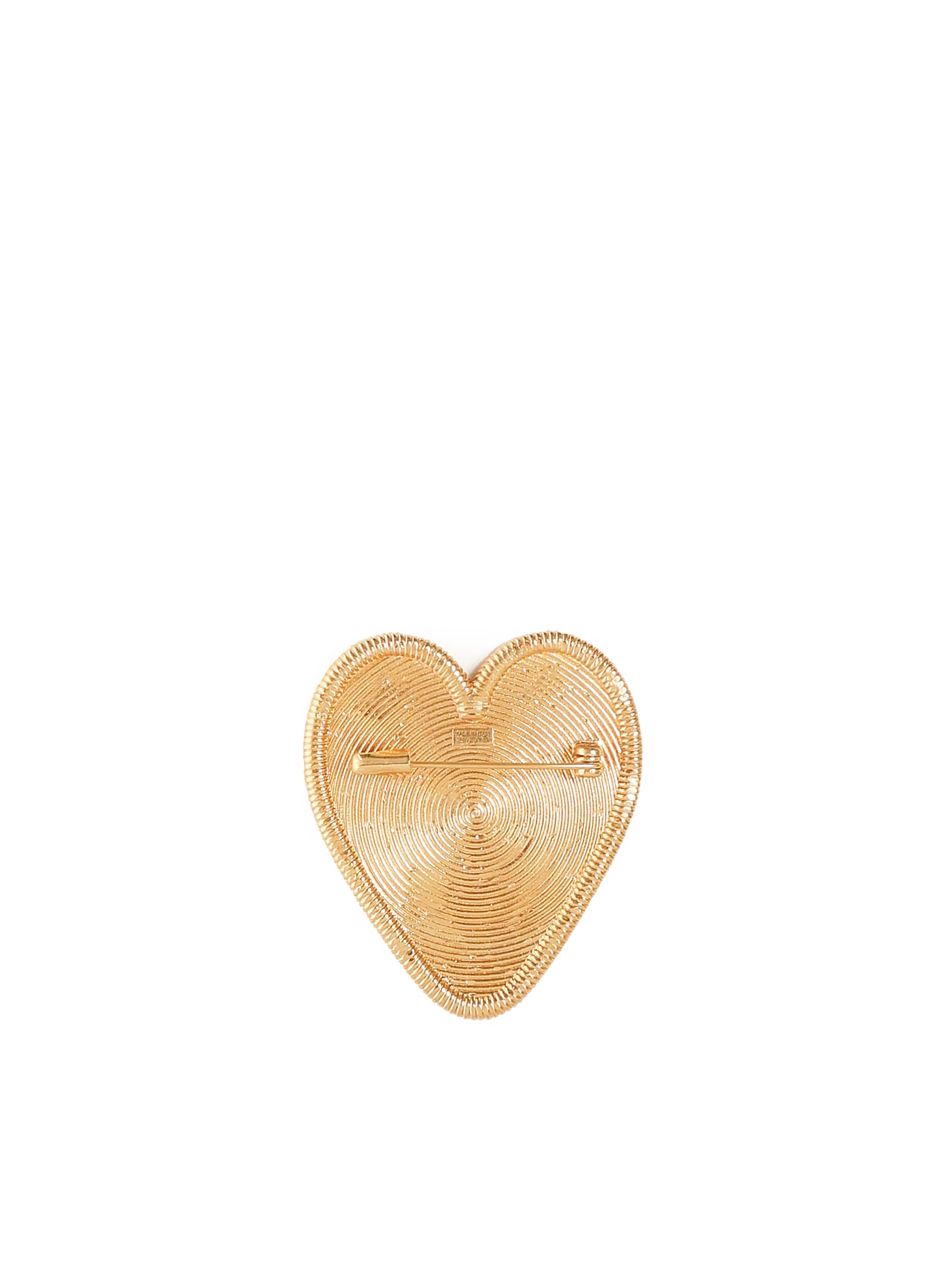 Valentino Vlogo Signature Heart-shaped Brooch