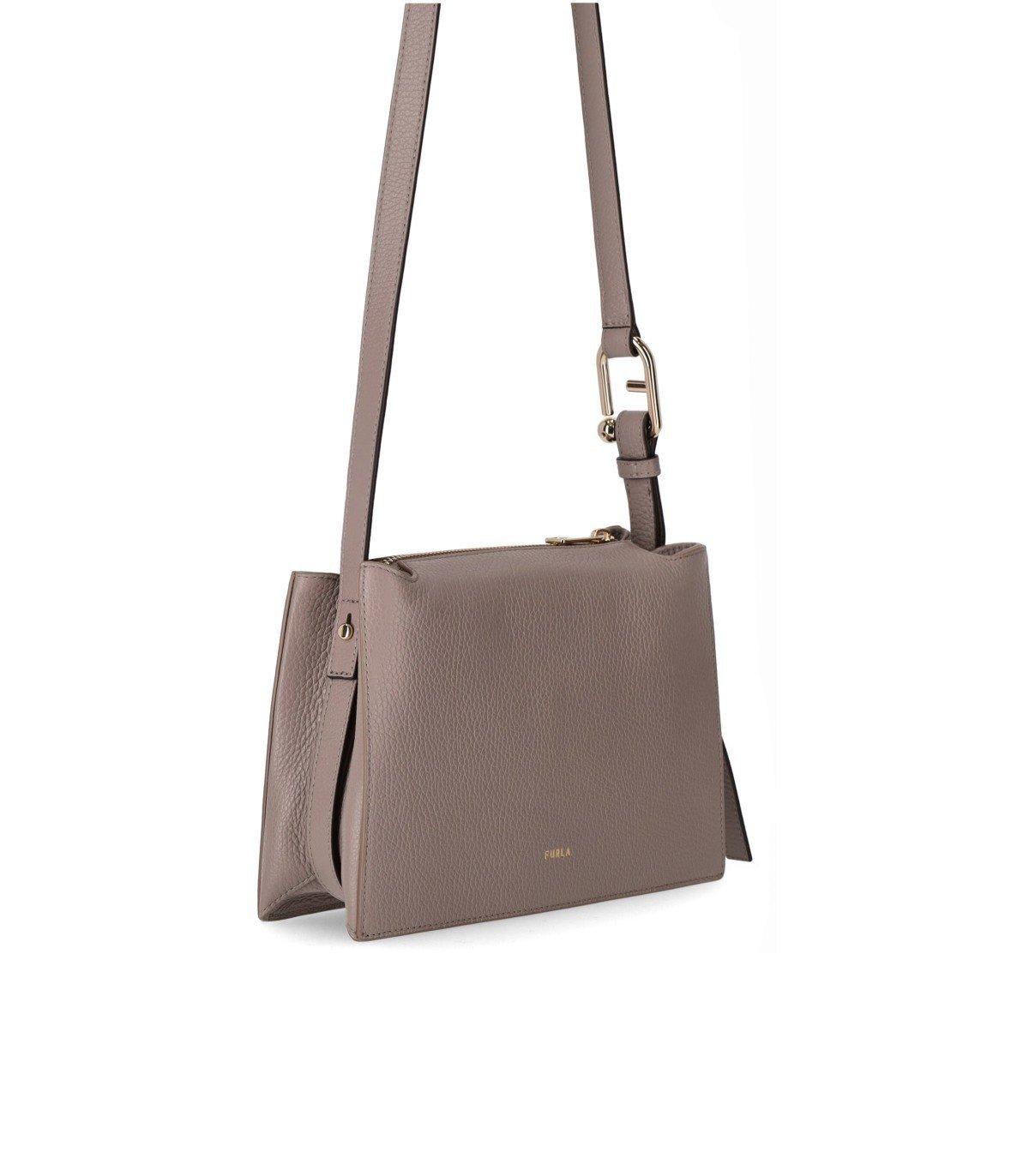 Furla Nuvola S Stucco Gray Crossbody Bag In Tortora