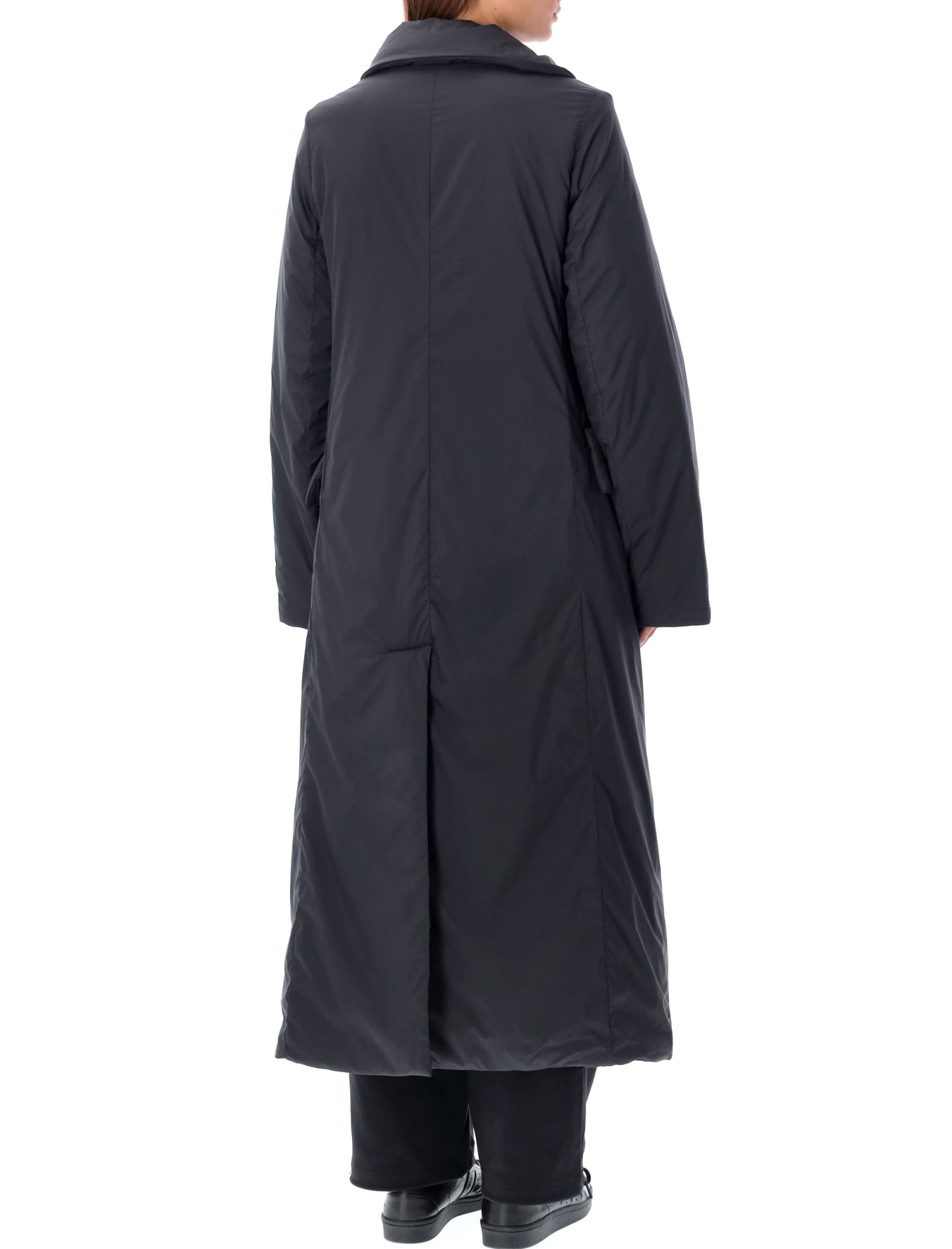 Shop Y-3 Long Down Coat In Black