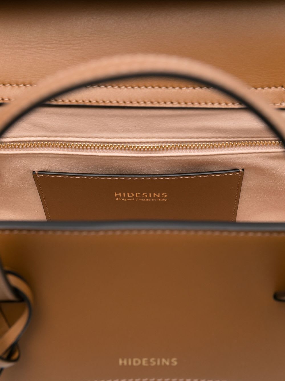 Hidesins Flap Medium Leather Tote In Brown