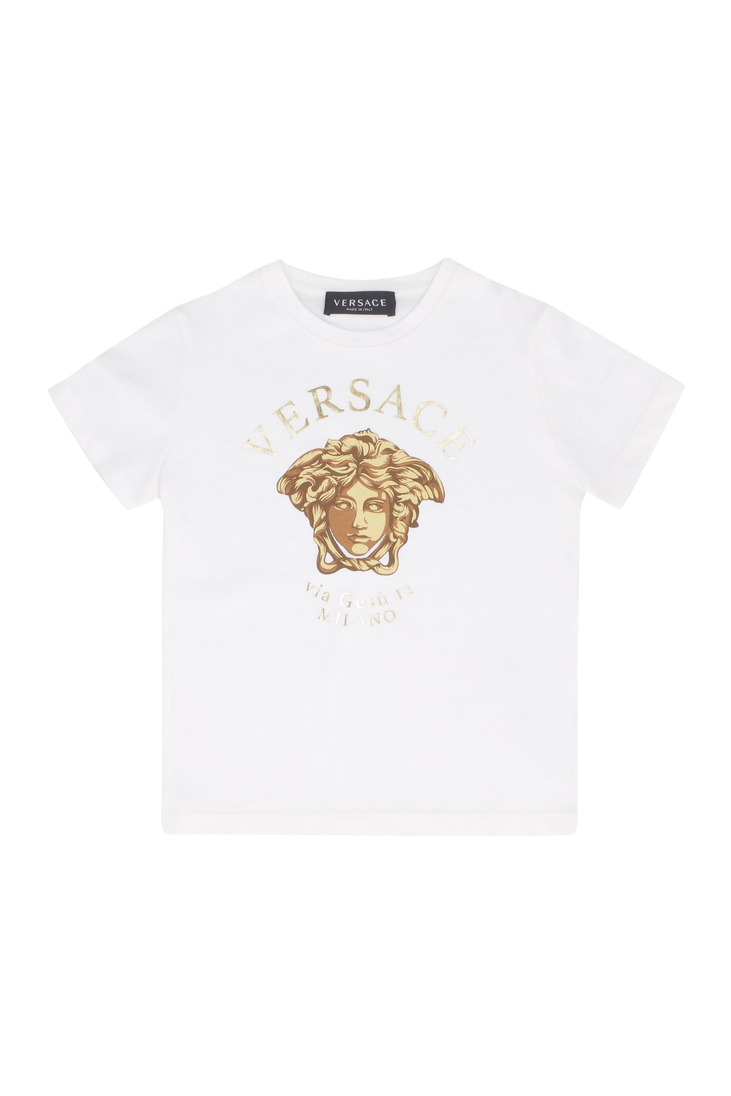 Young Versace Cotton Crew-neck T-shirt