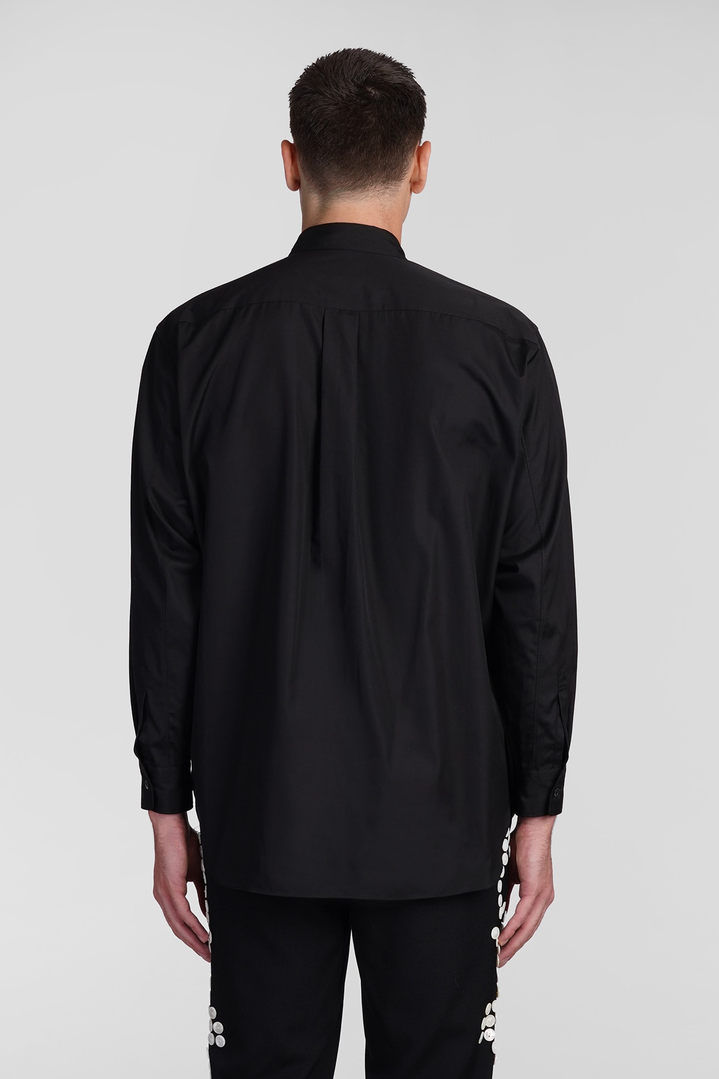 Shop Comme Des Garçons Homme Deux Shirt In Black Cotton