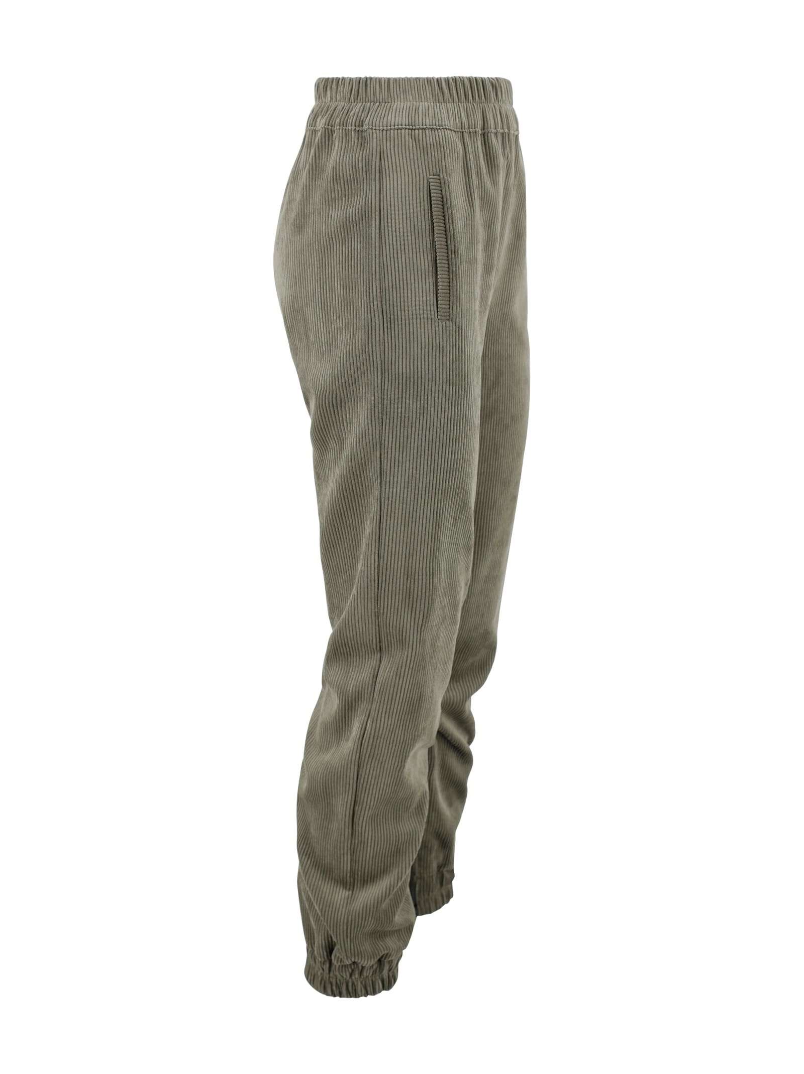 D Exterior Corduroy Jogger Pants In Gray