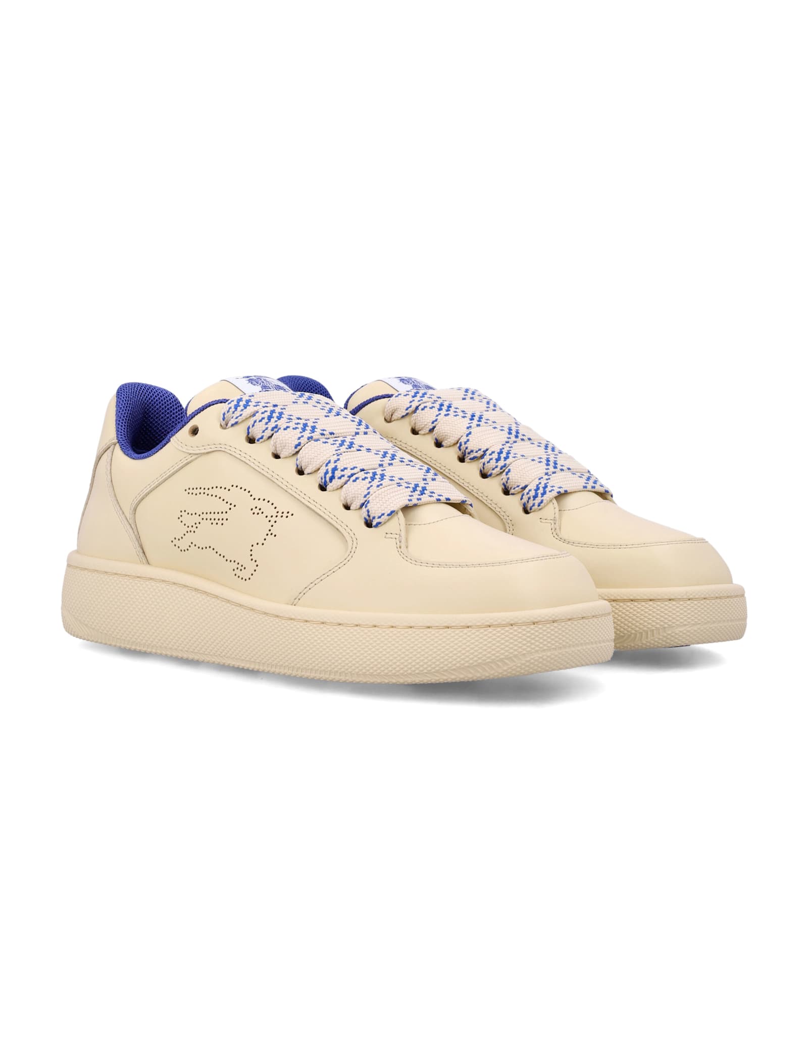 Shop Burberry Lf Stock Sneakers In Vanilla