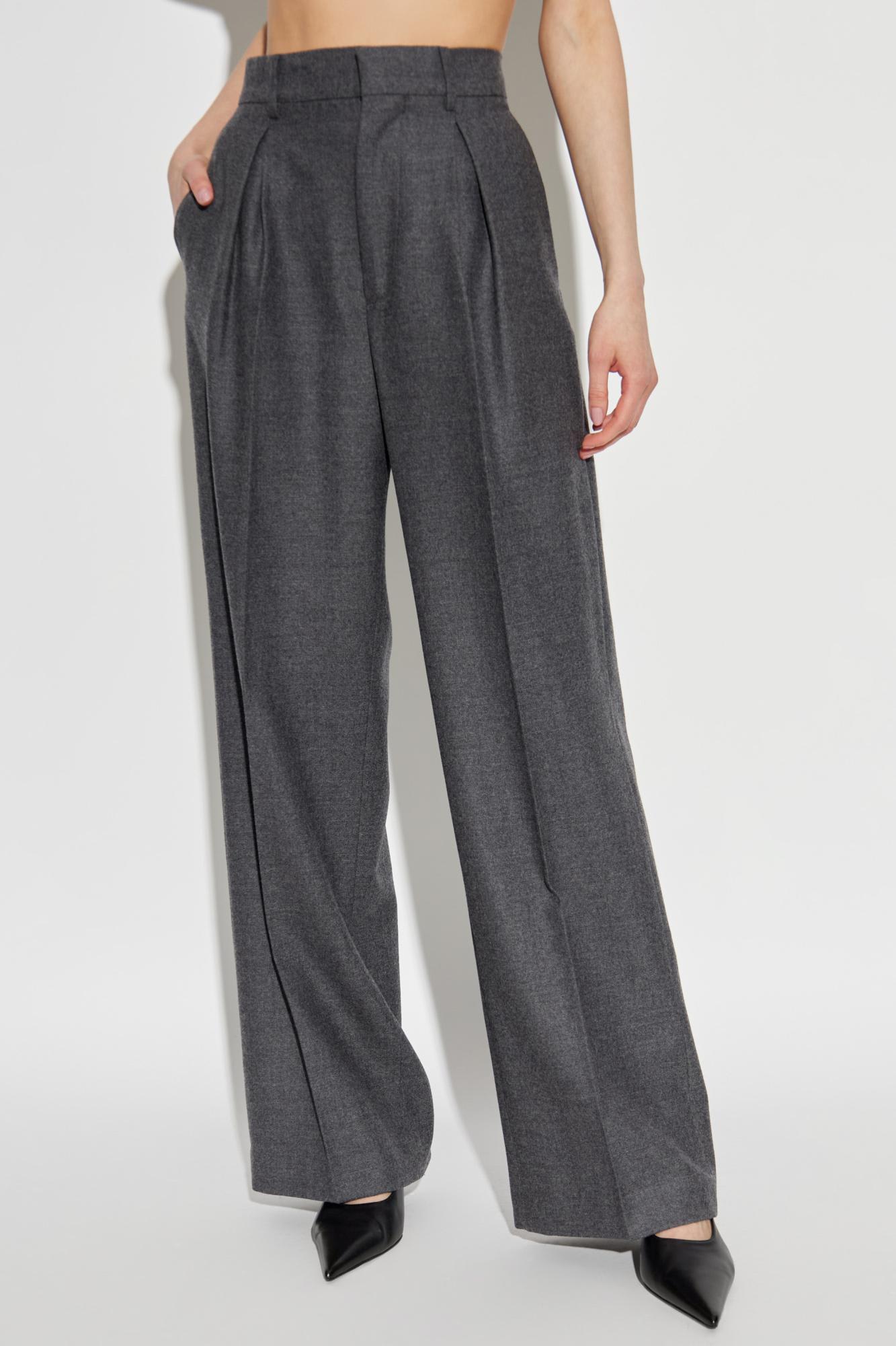 Mm6 Maison Margiela Mm6 By Maison Margiela Wide-leg Tailored Pants In Soft Virgin Wool In Gray