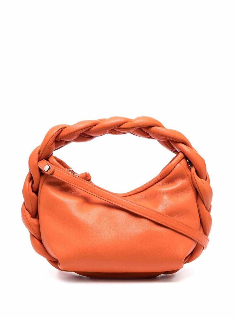Hereu Womans Espiga Mini Orange Leather Handbag