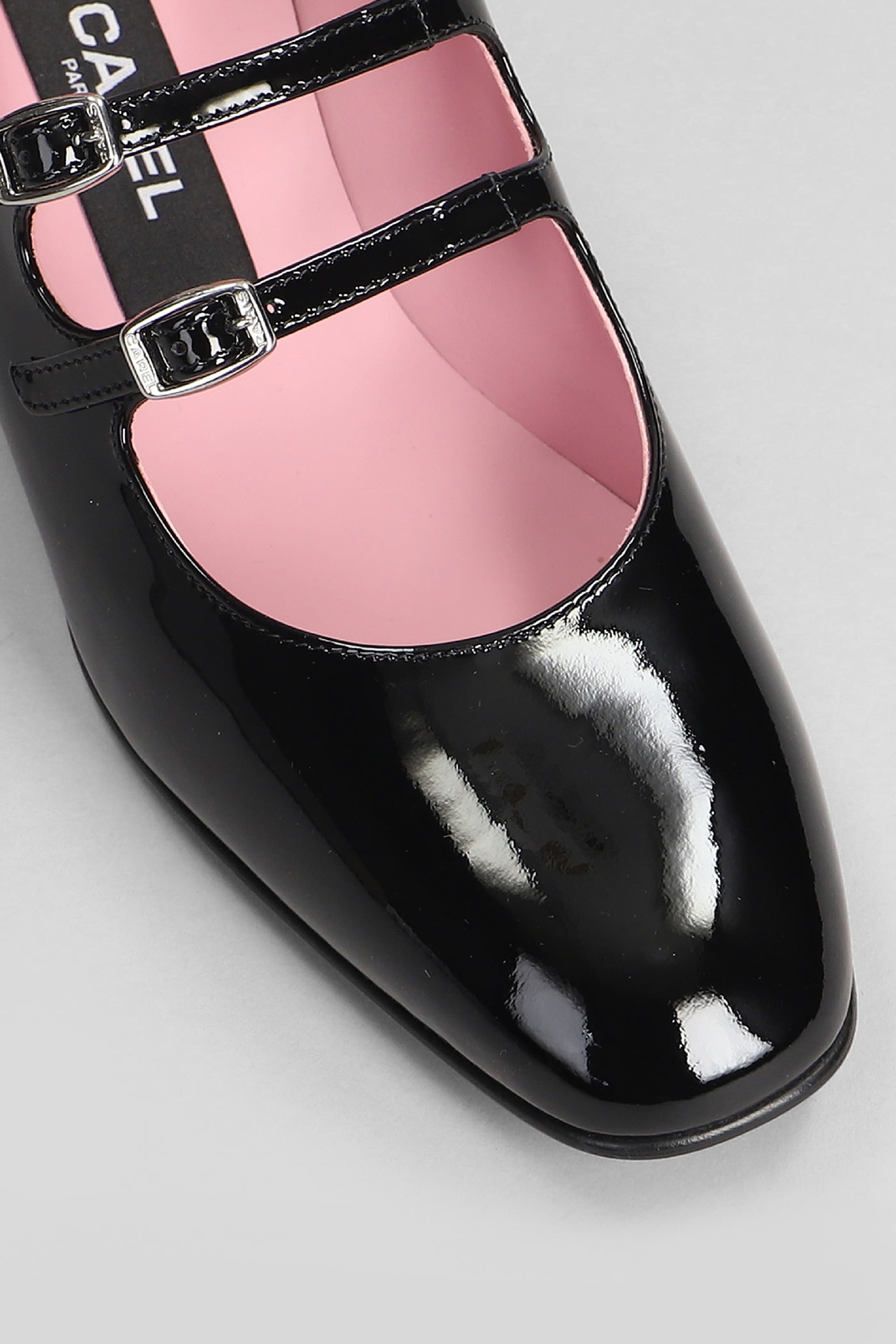 Shop Carel Ariana Ballet Flats In Black Patent Leather