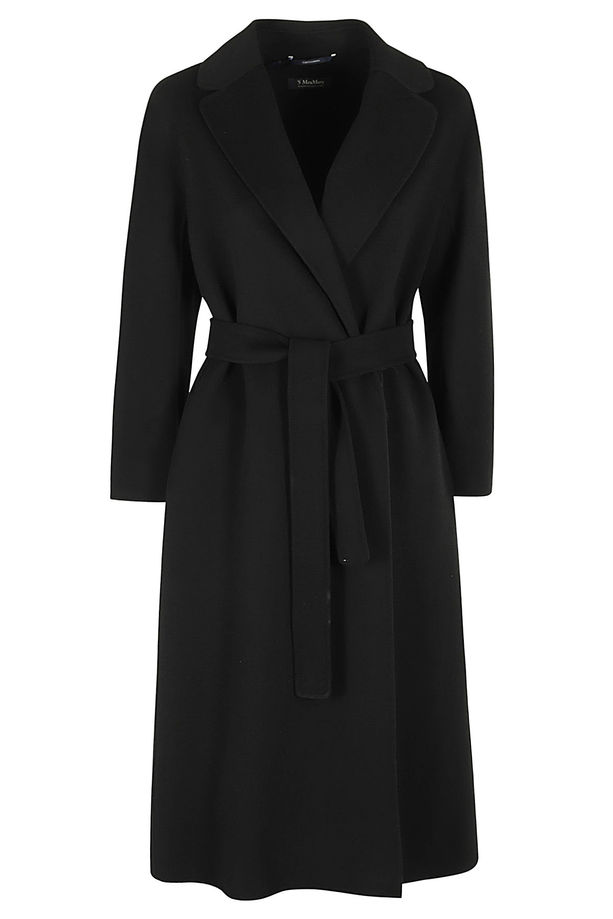 's Max Mara Elisa Wool Belted Long Coat In Black