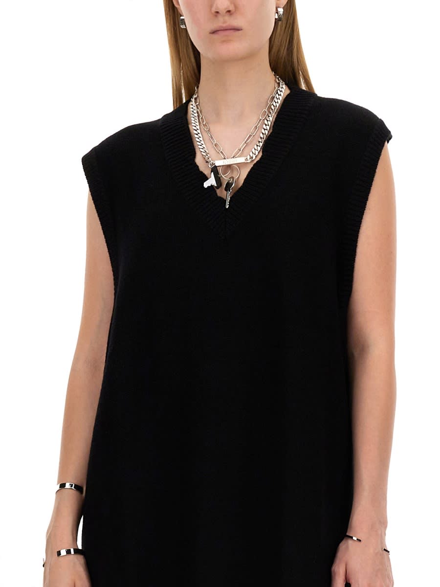 Shop Mm6 Maison Margiela Knit Dress In Black