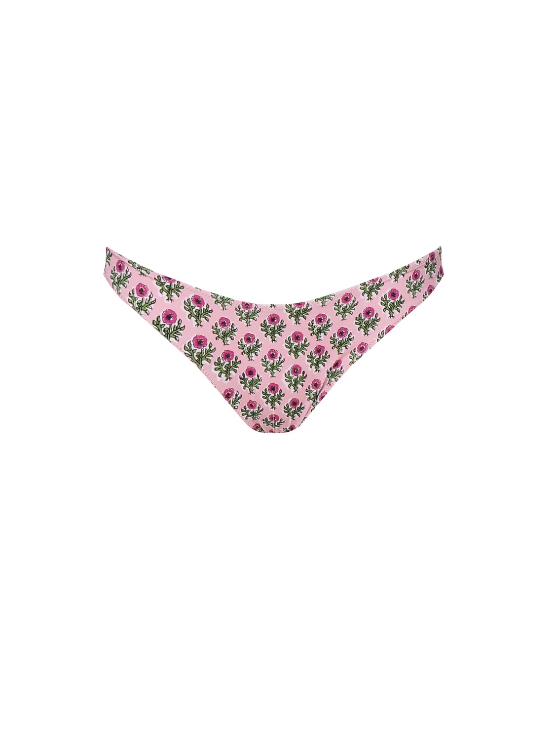 Mc2 Saint Barth Woman Pink Flower Classic Swim Briefs Lido In Pink