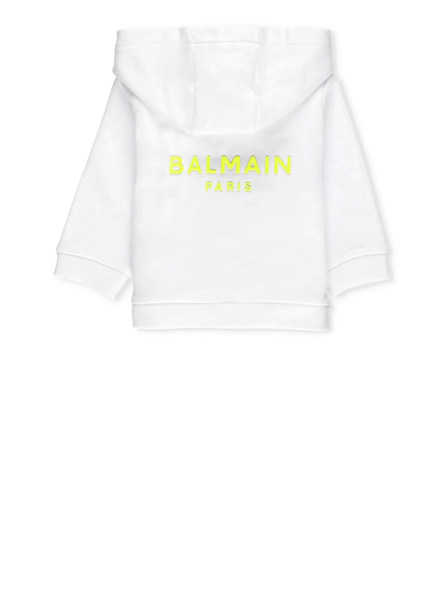 Shop Balmain Hoodie With Logo In White