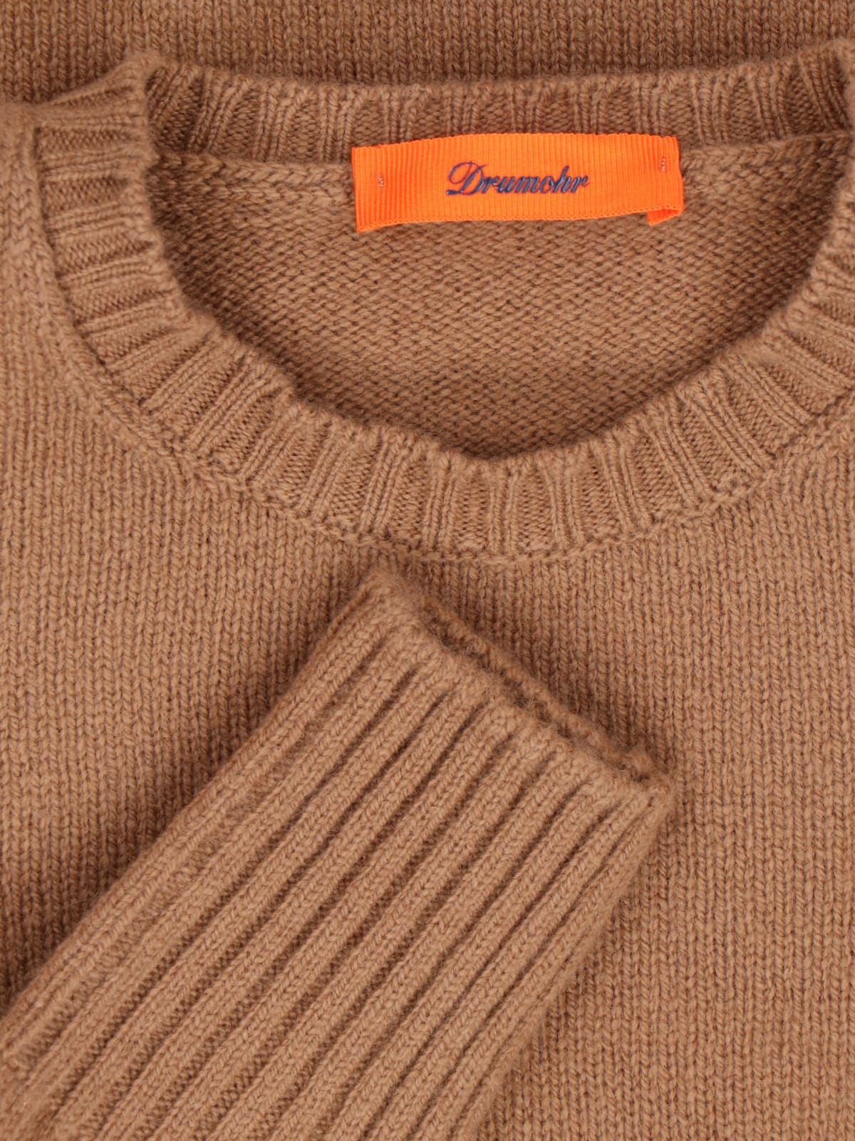 Shop Drumohr Crew-neck Sweater In Brown