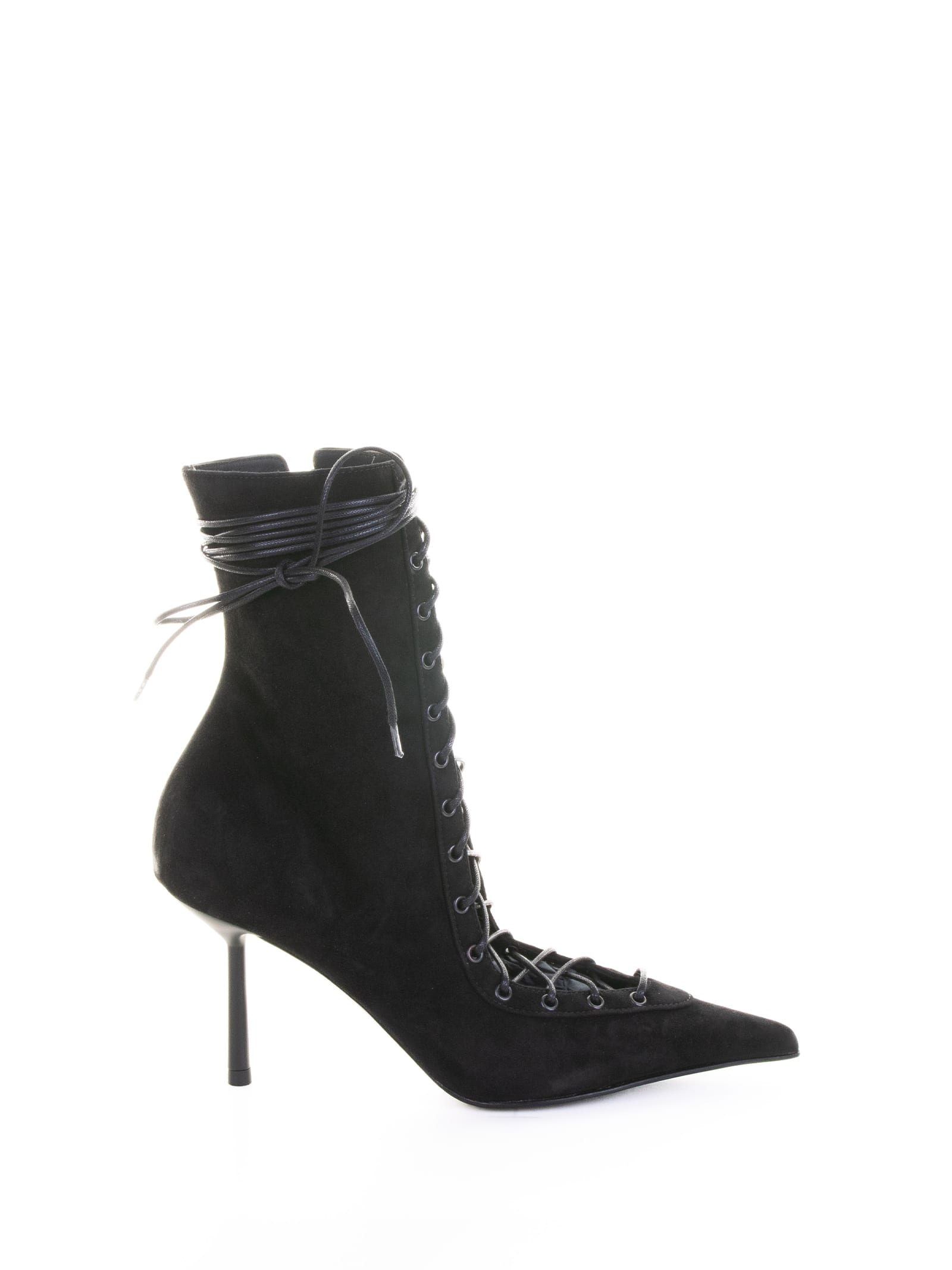 Le Silla Colette High Heels Ankle Boots In Black Leather In Black